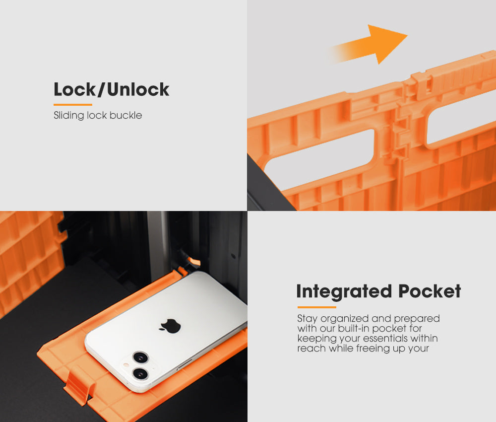 San Hima 70L Shopping Trolley Foldable Camping Cart Grocery Basket 360° Wheel - Sunyee