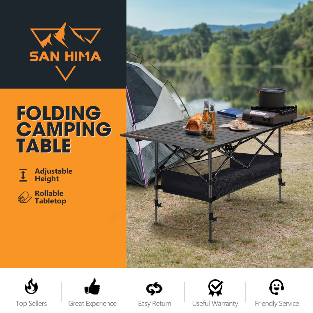 San Hima Folding Camping Table Adjustable Aluminium Portable Outdoor Picnic Desk - Sunyee