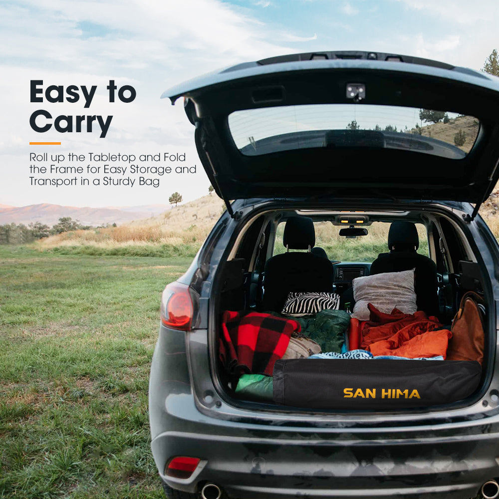 San Hima Folding Camping Table Adjustable Aluminium Portable Outdoor Picnic Desk - Sunyee