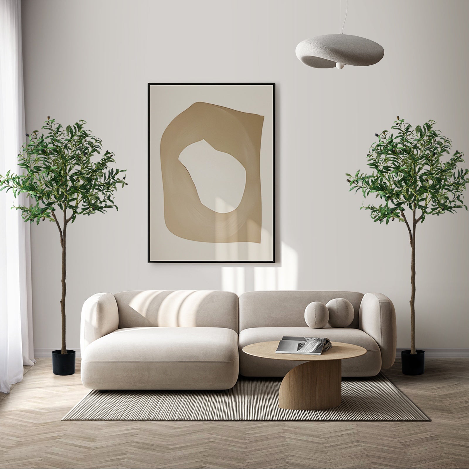 Livsip 2 Pack Artificial Olive Tree Faux Potted Plants Home Garden Decor 150cm - Sunyee