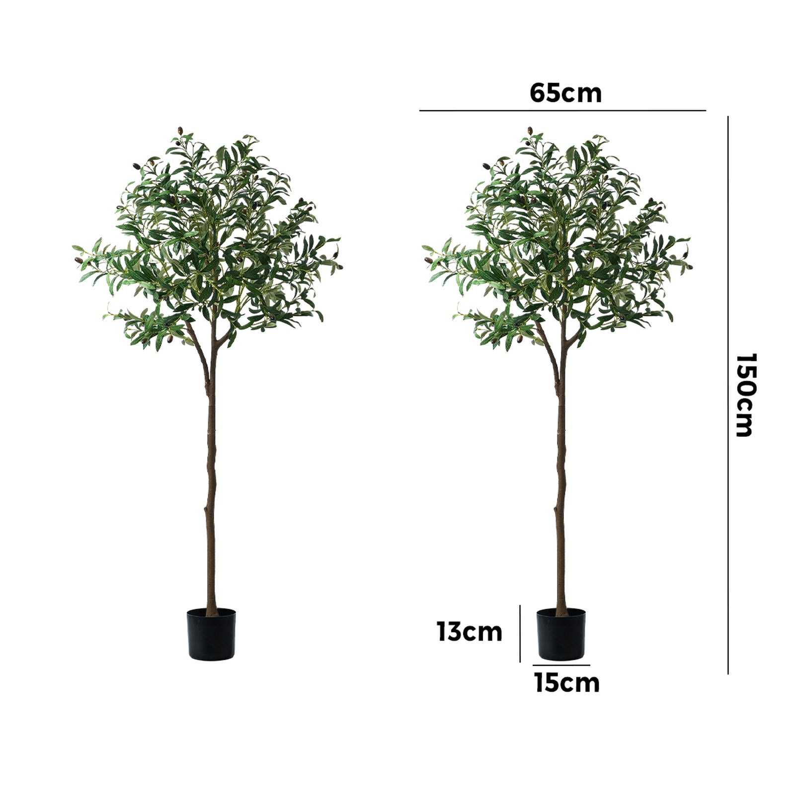 Livsip 2 Pack Artificial Olive Tree Faux Potted Plants Home Garden Decor 150cm - Sunyee