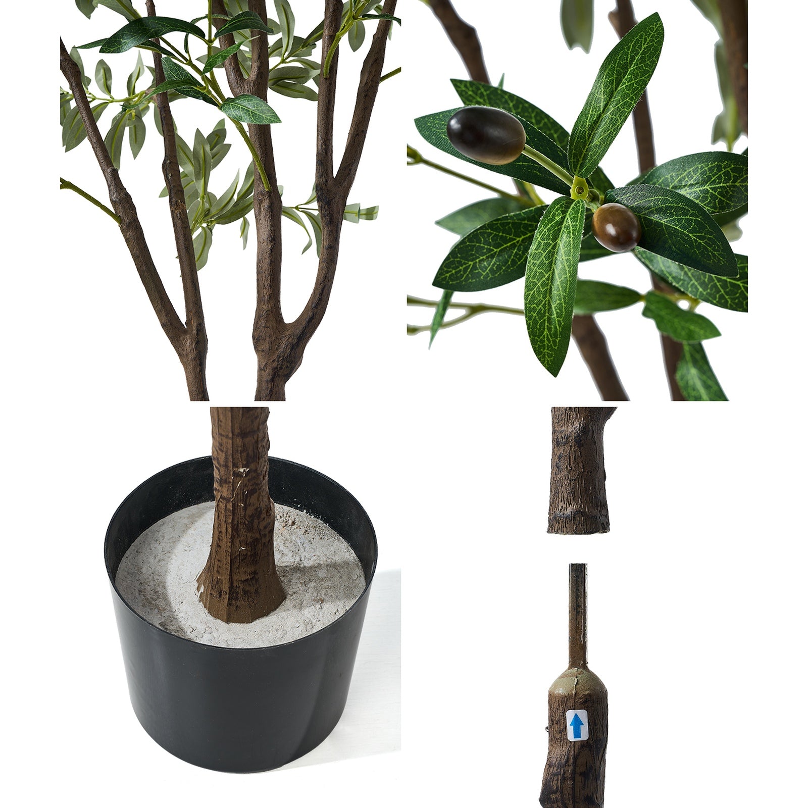 Livsip 150cm Artificial Olive Tree Lifelike Faux Potted Plants Home Garden Decor - Sunyee