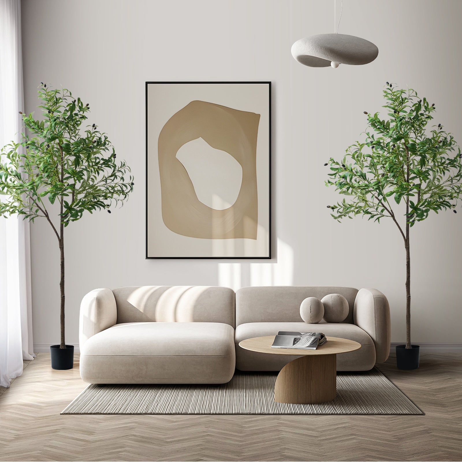 Livsip 2 Pack Artificial Olive Tree Faux Potted Plants Home Garden Decor 180cm - Sunyee