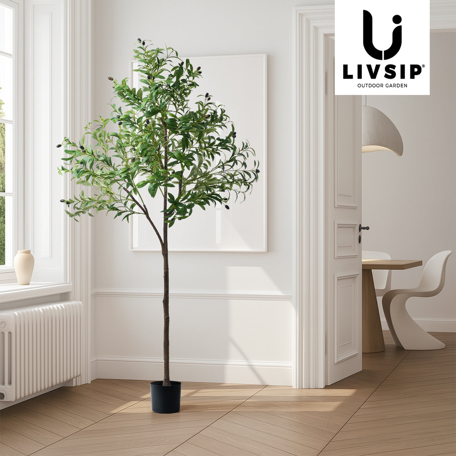 Livsip 180cm Artificial Olive Tree Lifelike Faux Potted Plants Home Garden Decor - Sunyee