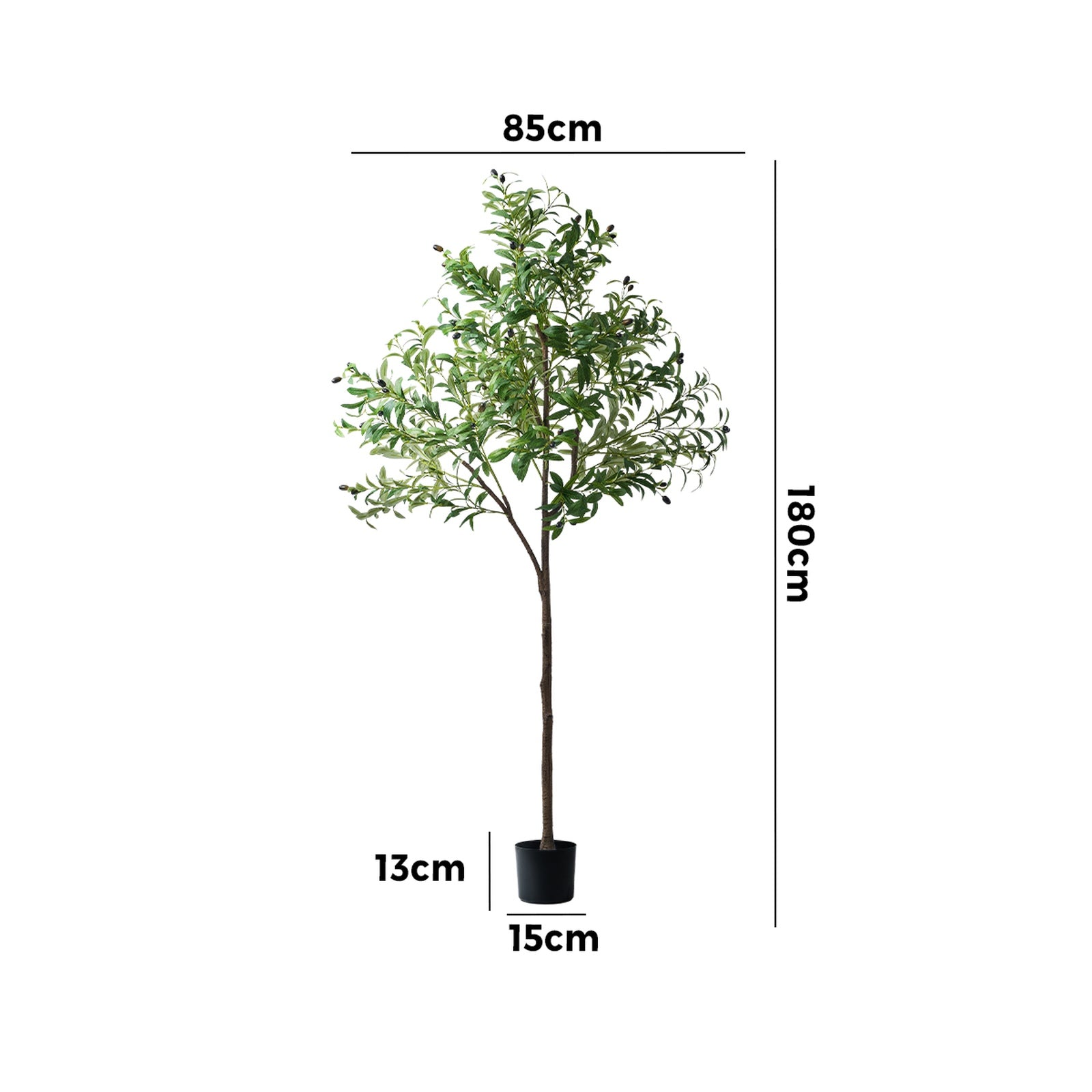 Livsip 180cm Artificial Olive Tree Lifelike Faux Potted Plants Home Garden Decor - Sunyee