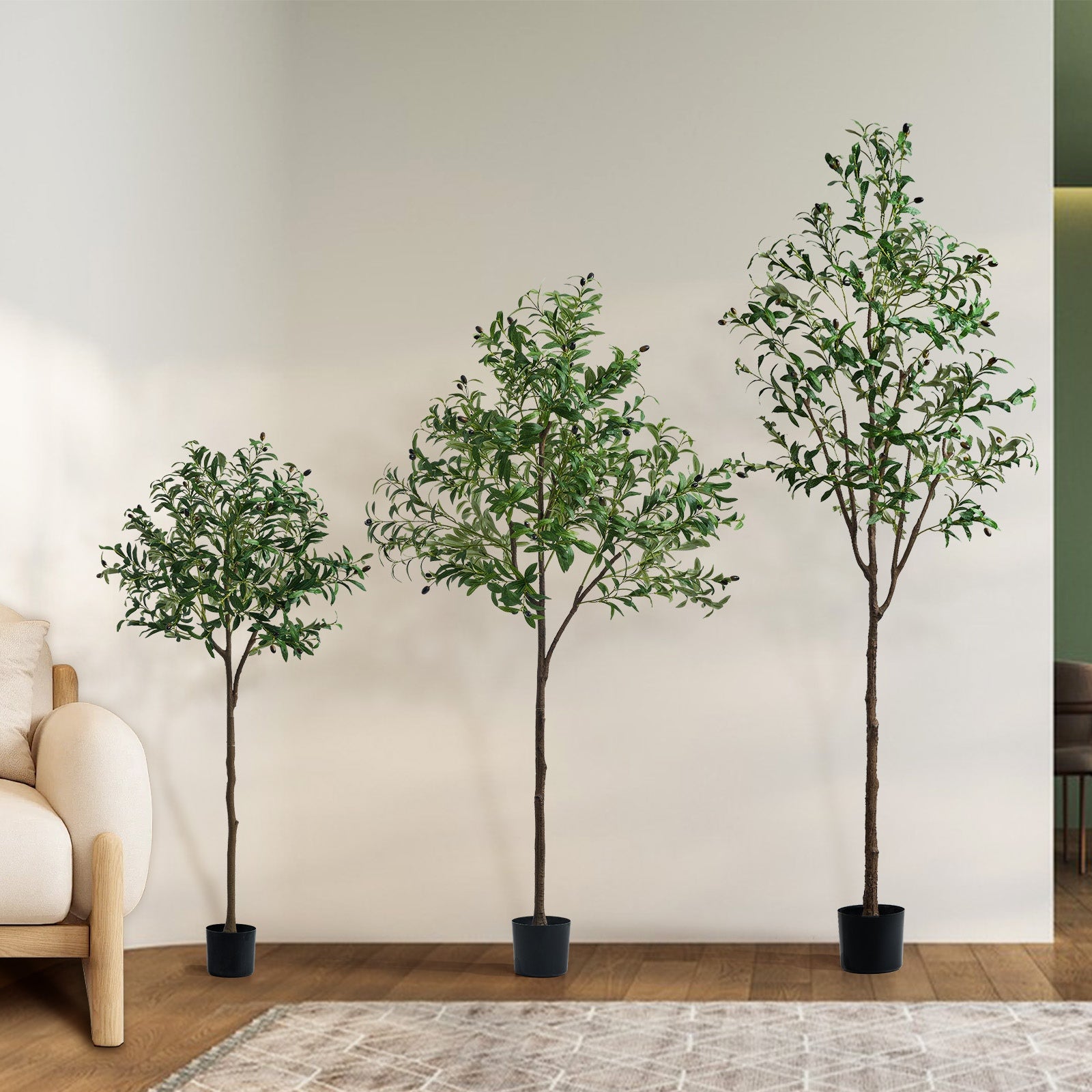 Livsip 150-210cm Artificial Olive Tree Lifelike Faux Plants Home Garden Decor - Sunyee