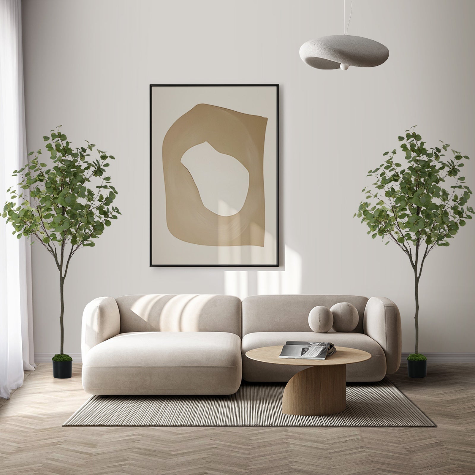 Livsip 2x Artificial Eucalyptus Tree 150cm Potted Faux Plant Outdoor Home Decor