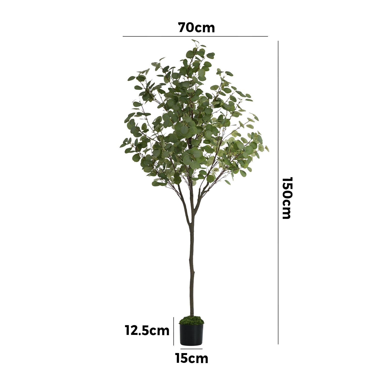 Livsip 150cm Artificial Eucalyptus Tree Realistic Potted Faux Plant Home Decor