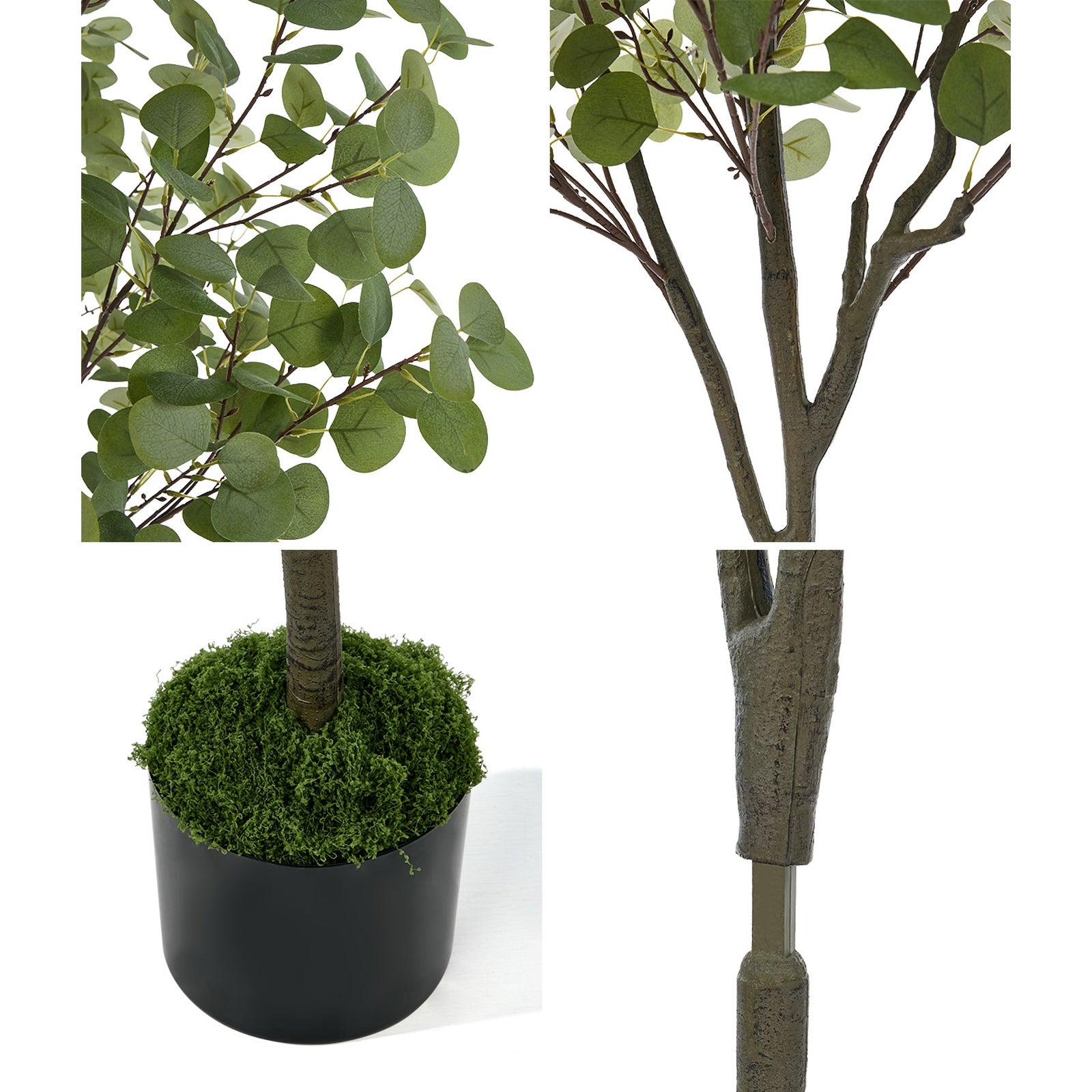 Livsip 2x Artificial Eucalyptus Tree 180cm Potted Faux Plant Outdoor Home Decor