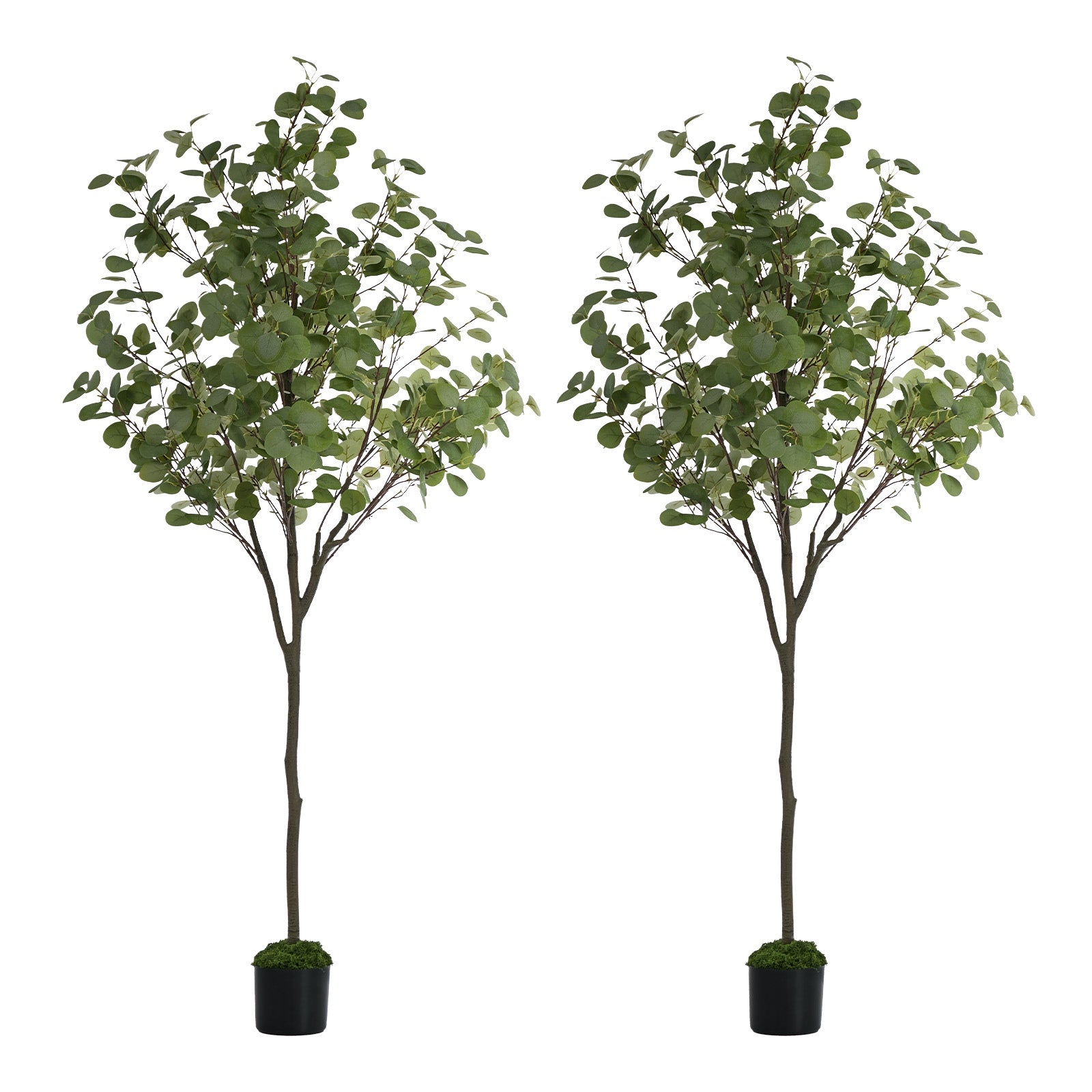 Livsip 2x Artificial Eucalyptus Tree 180cm Potted Faux Plant Outdoor Home Decor
