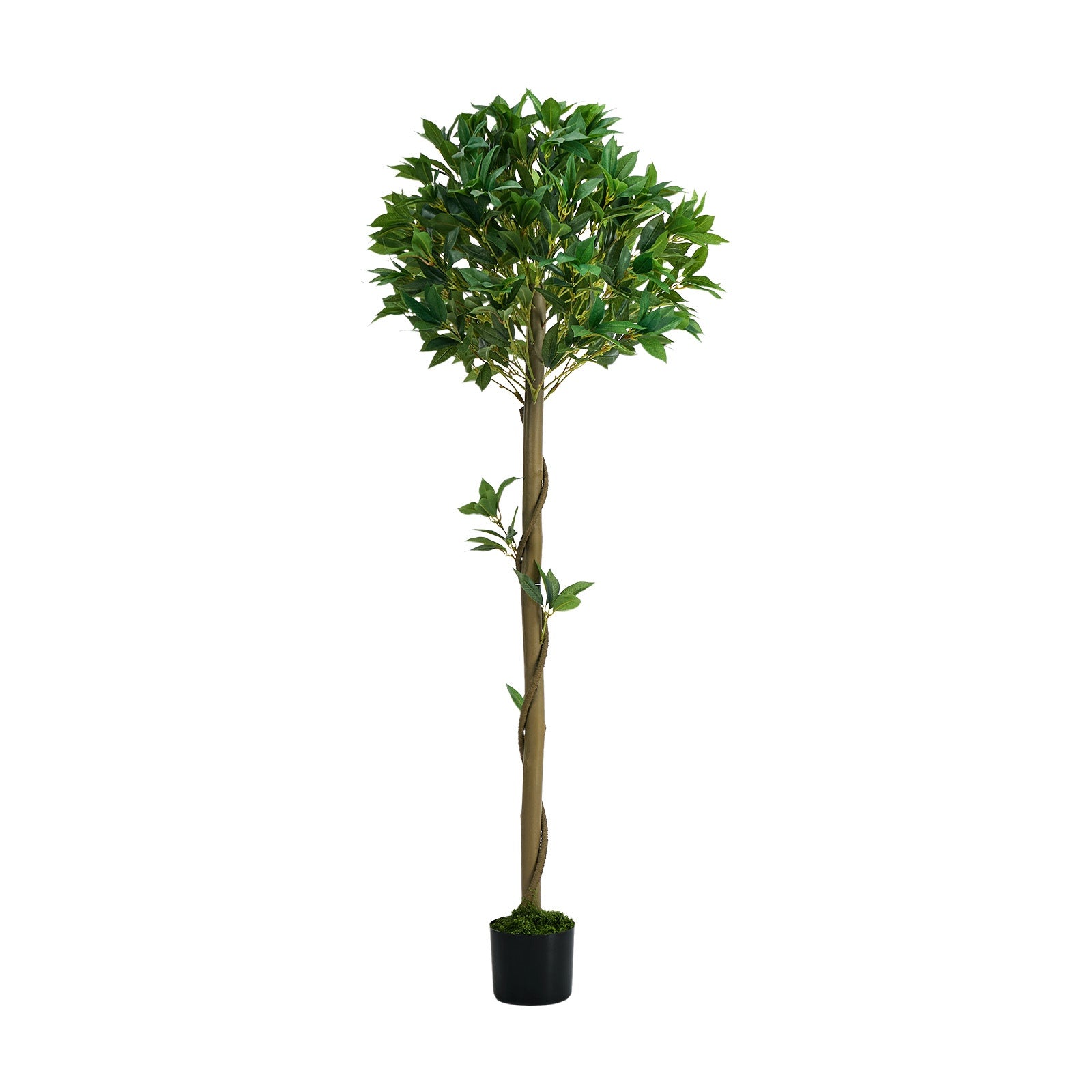 Livsip 150cm Artificial Bay Tree Realistic Potted Laurel Ball Topiary Faux Plant