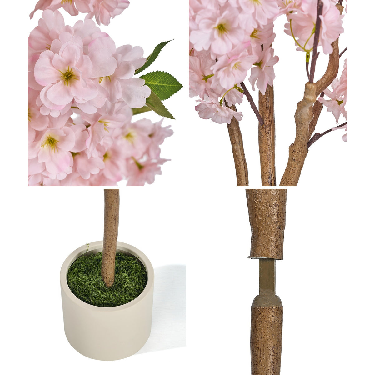 Livsip 180cm Artificial Cherry Blossom Tree Lifelike Potted Faux Plants