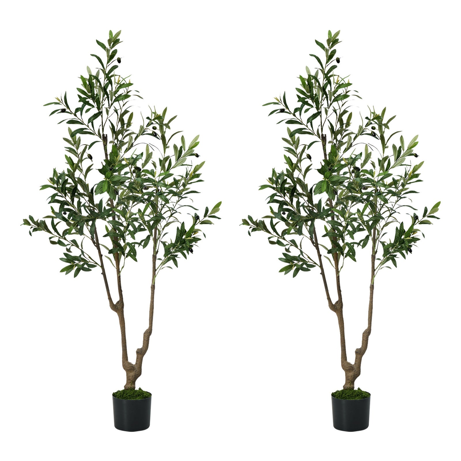 Livsip 2 Pack Artificial Olive Tree 150cm Realistic Potted Faux Plant Home Decor