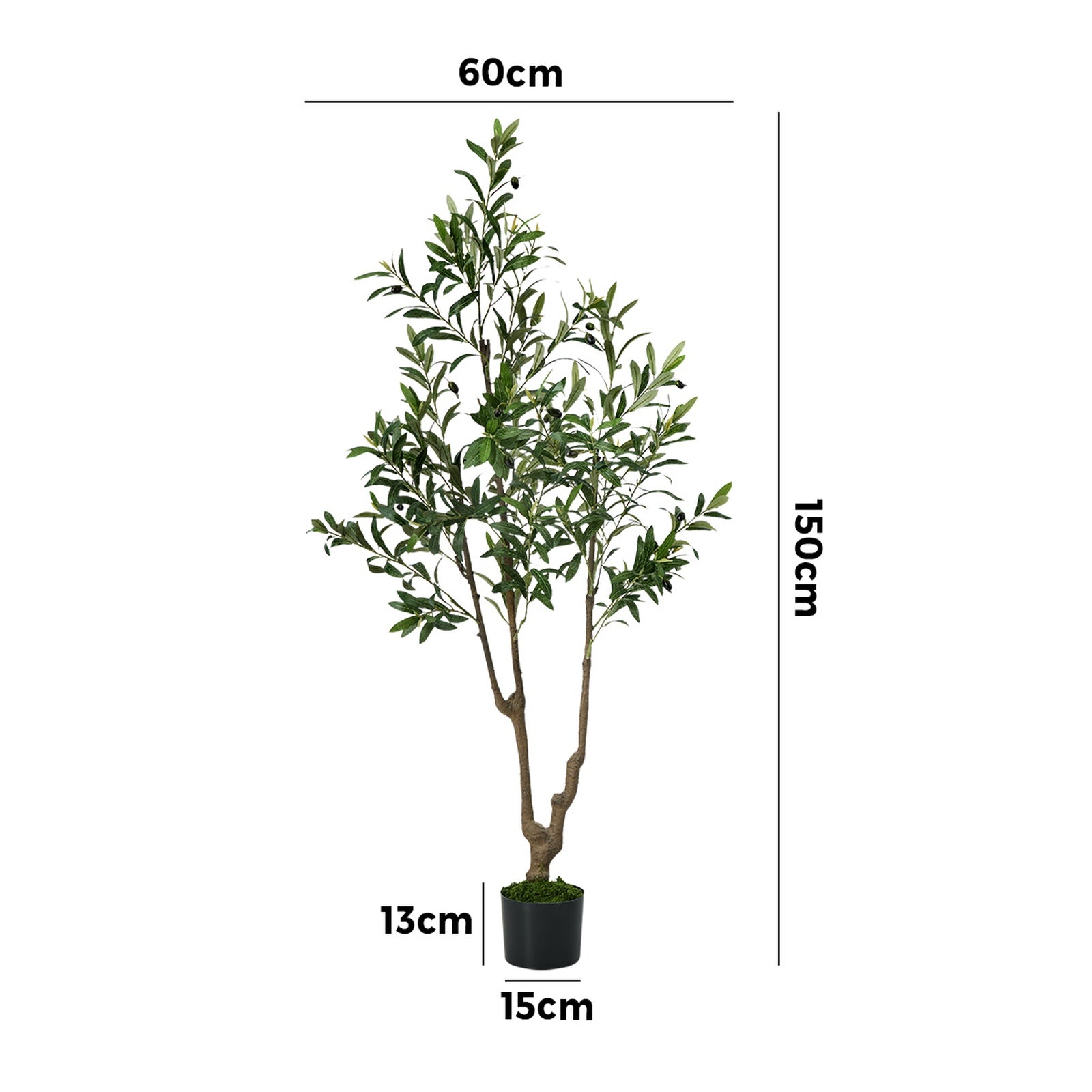 Livsip 150cm Artificial Olive Tree Realistic Potted Faux Plant Home Decor