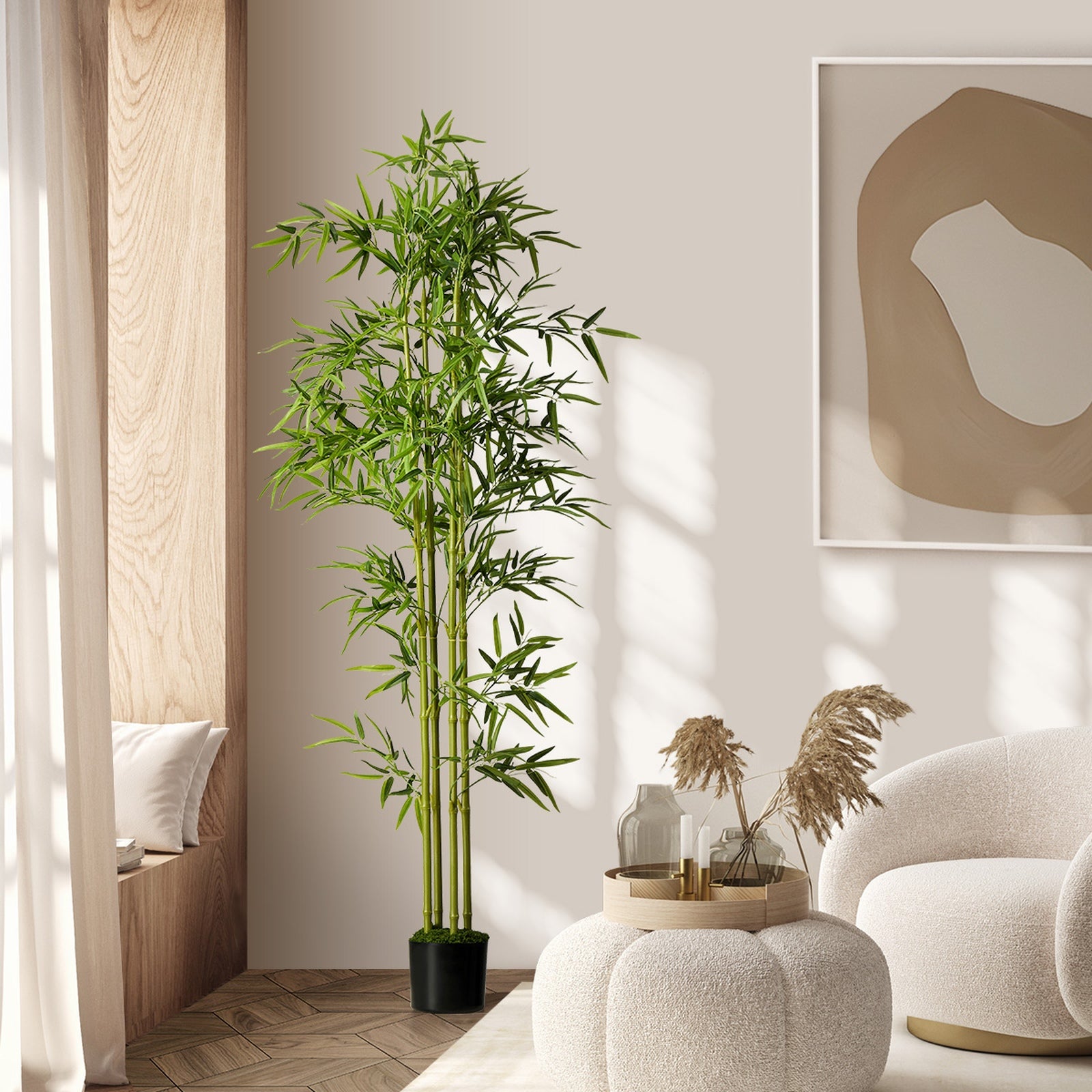 Livsip 180cm Artificial Bamboo Tree Lifelike Faux Potted Plant Home Garden Decor - Sunyee