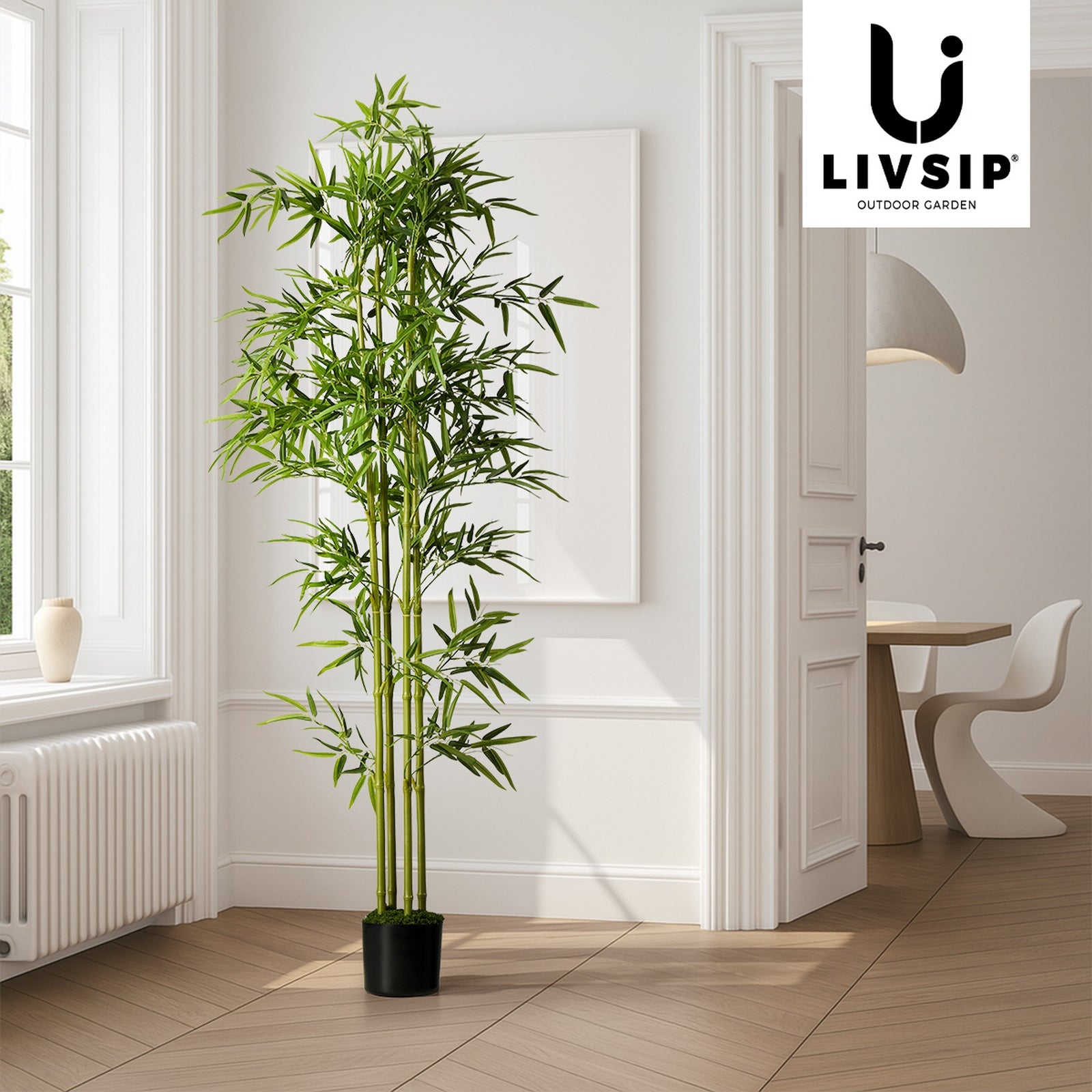 Livsip 180cm Artificial Bamboo Tree Lifelike Faux Potted Plant Home Garden Decor - Sunyee
