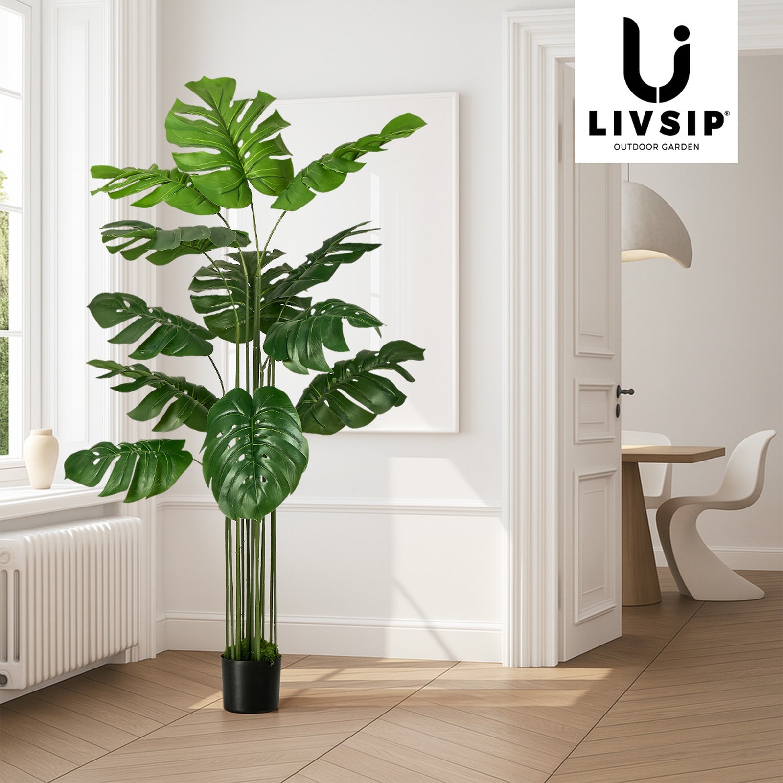 Livsip 150cm Artificial Monstera Deliciosa Plant Fake Tropical Tree Home Decor