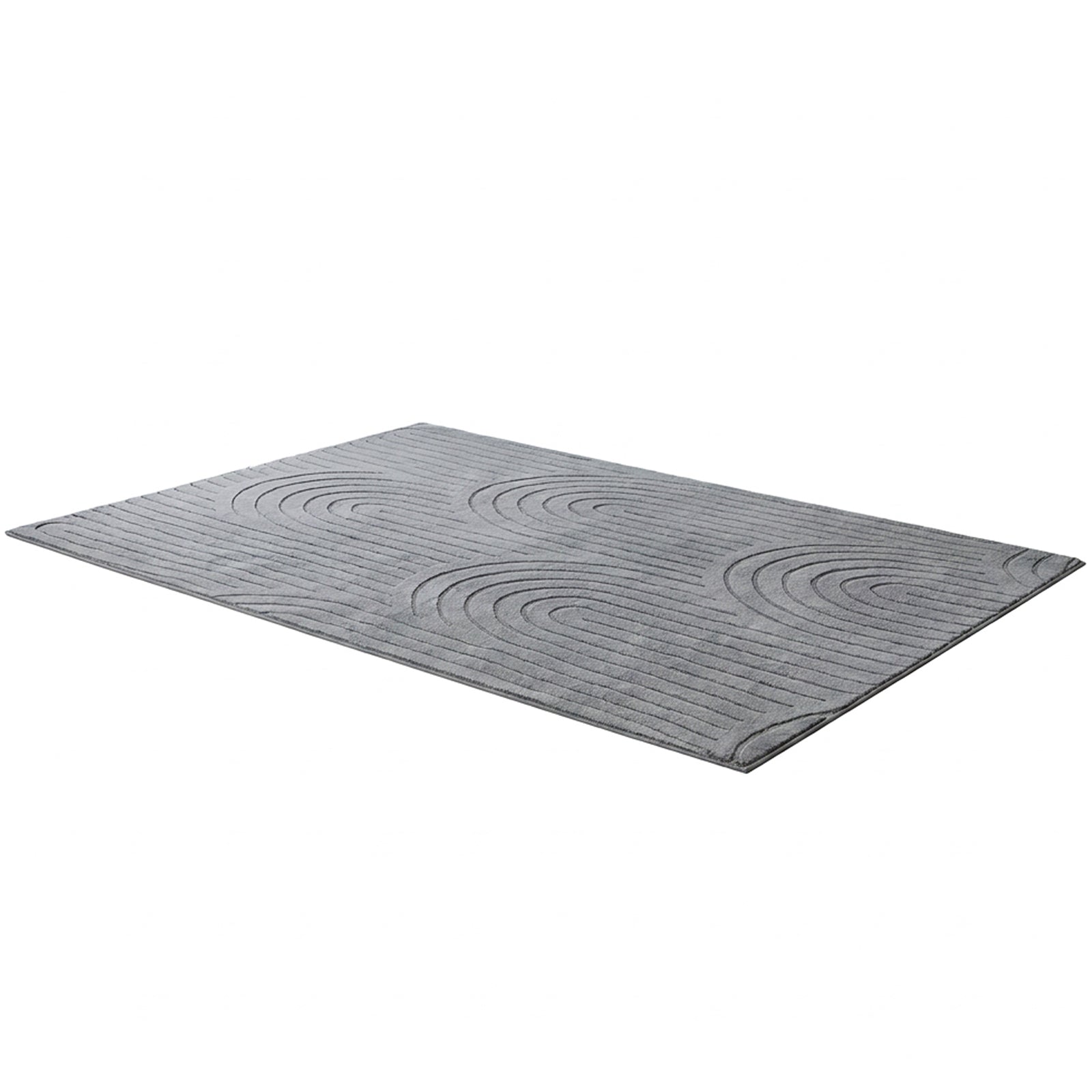 Oikiture Geometric Arch Jacquard Area Rug Modern Floor Carpet 280X380cm Grey