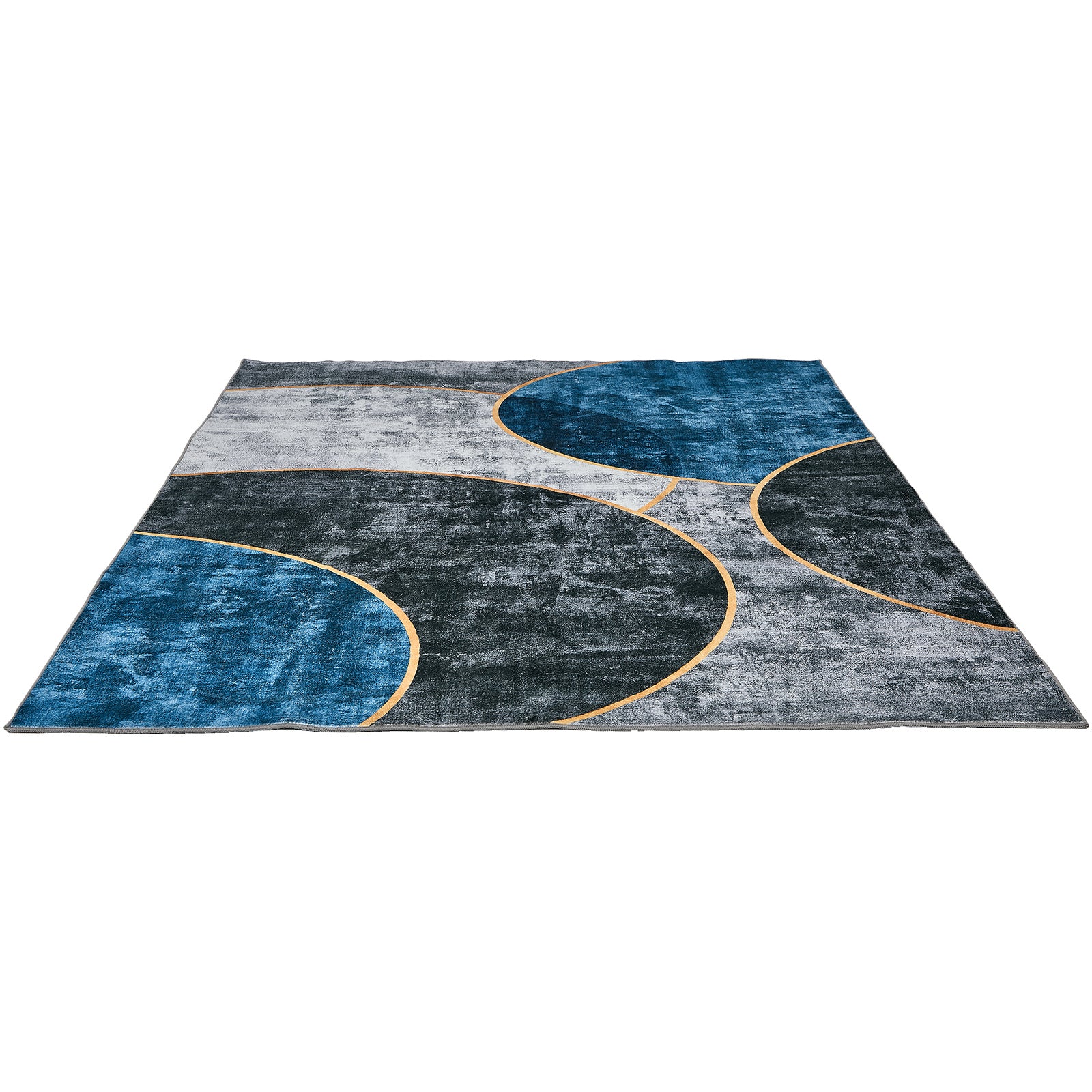 Oikiture Abstract Geometric Area Rug Washable Low Pile Carpet Decor 200X290cm