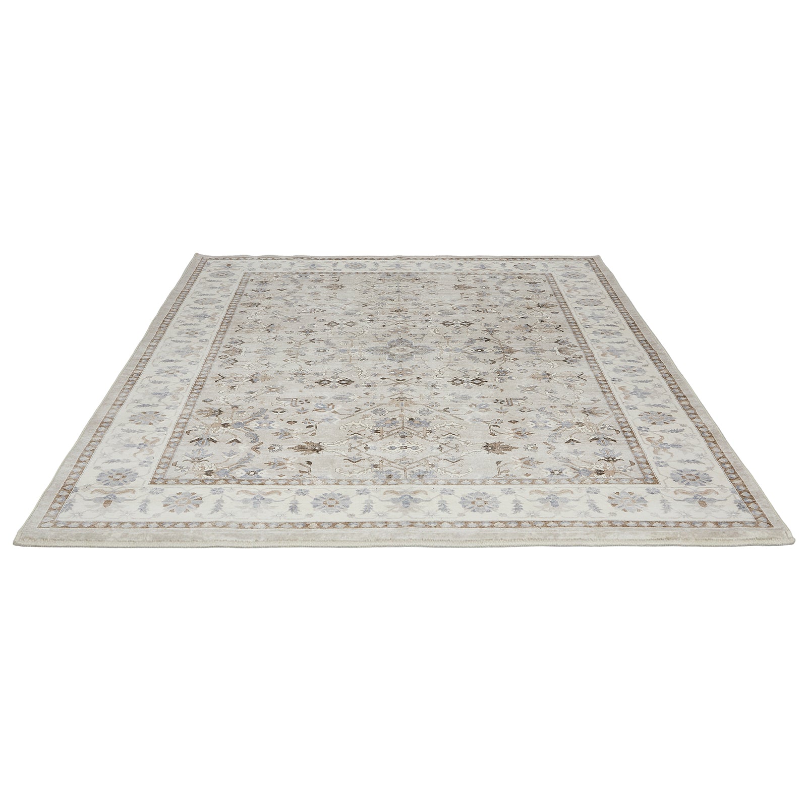 Oikiture Vintage Oriental Floral Area Rug Washable Low Pile Carpet 160X230cm