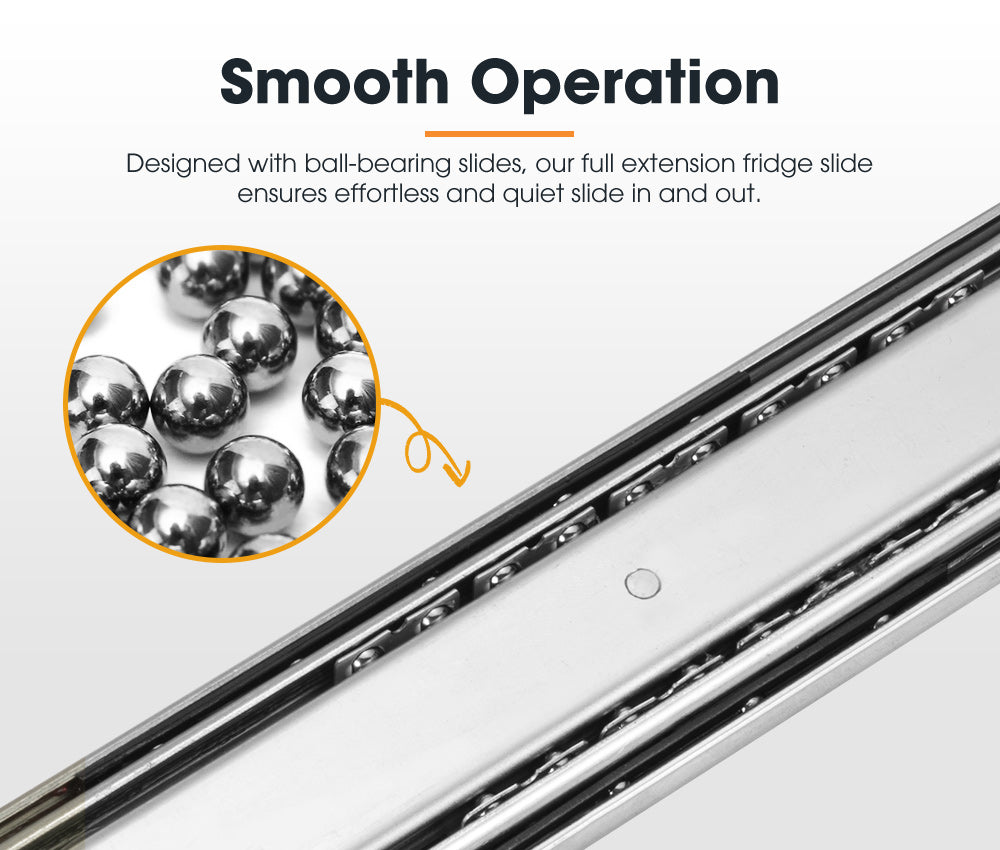 San Hima 75L Fridge Slide With Extendable Table Cutting Board Caravan Parts 90KG - Sunyee