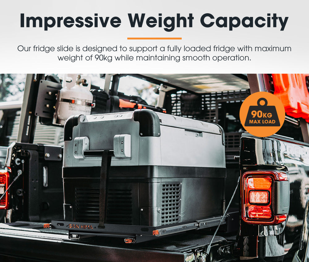San Hima 75L Fridge Slide With Extendable Table Cutting Board Caravan Parts 90KG - Sunyee