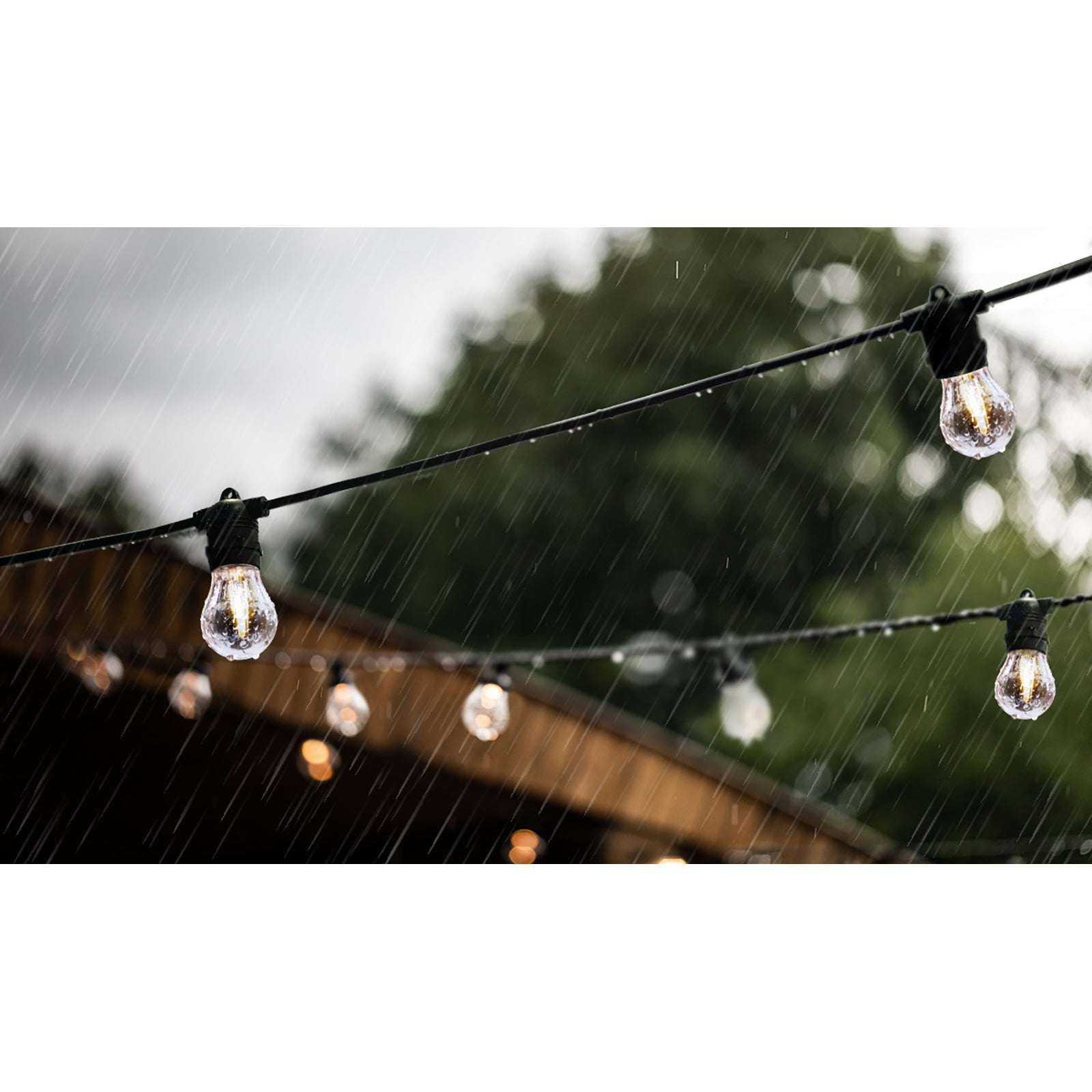 Mazam 14M Festoon String Lights LED Christmas Waterproof Wedding Party Outdoor - Sunyee
