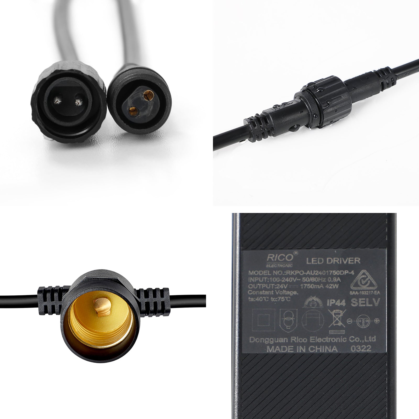 Mazam 23M Festoon Lights LED String Light Waterproof Wedding Party Outdoor - Sunyee