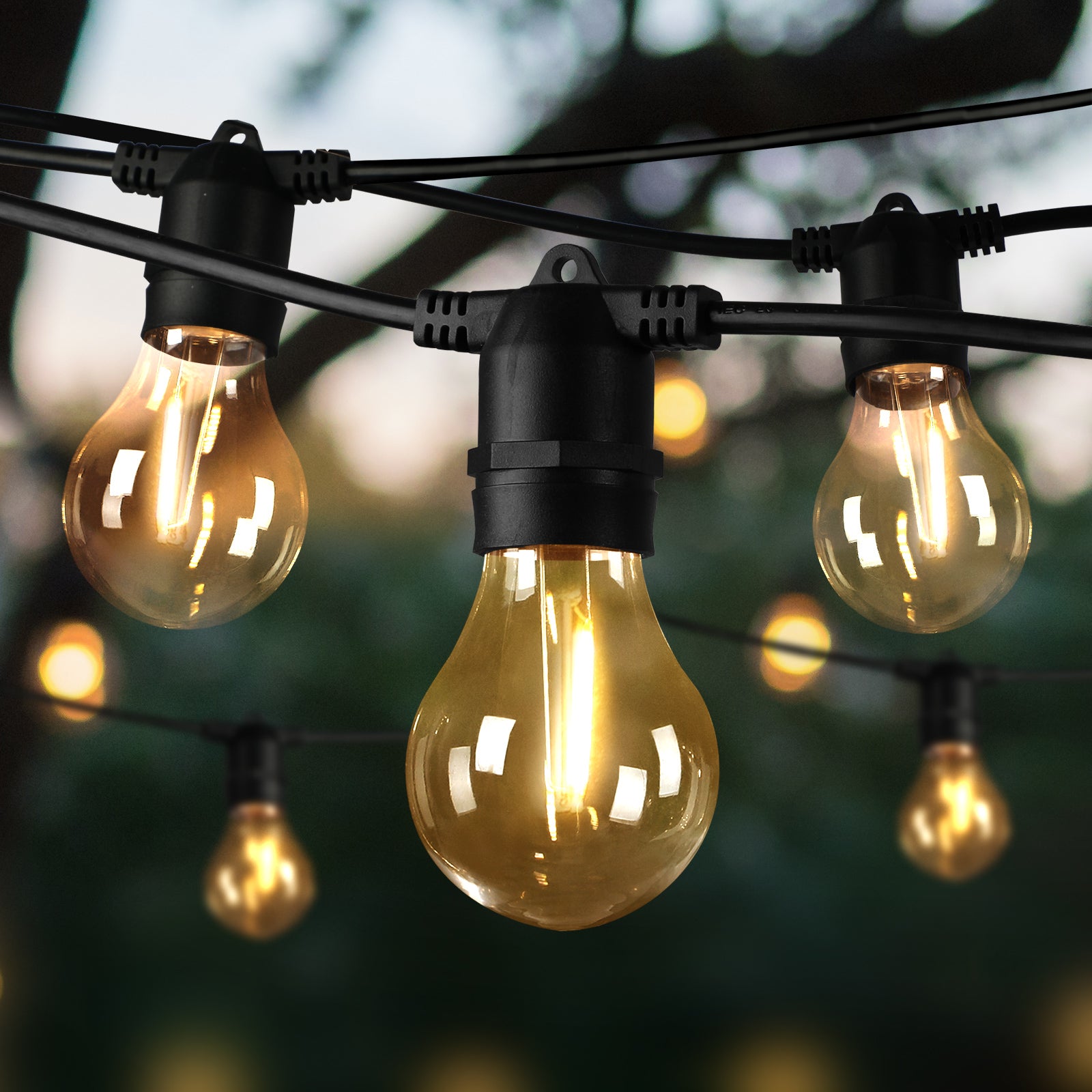Mazam 50M Festoon String Lights LED Christmas Waterproof Wedding Party Outdoor - Sunyee