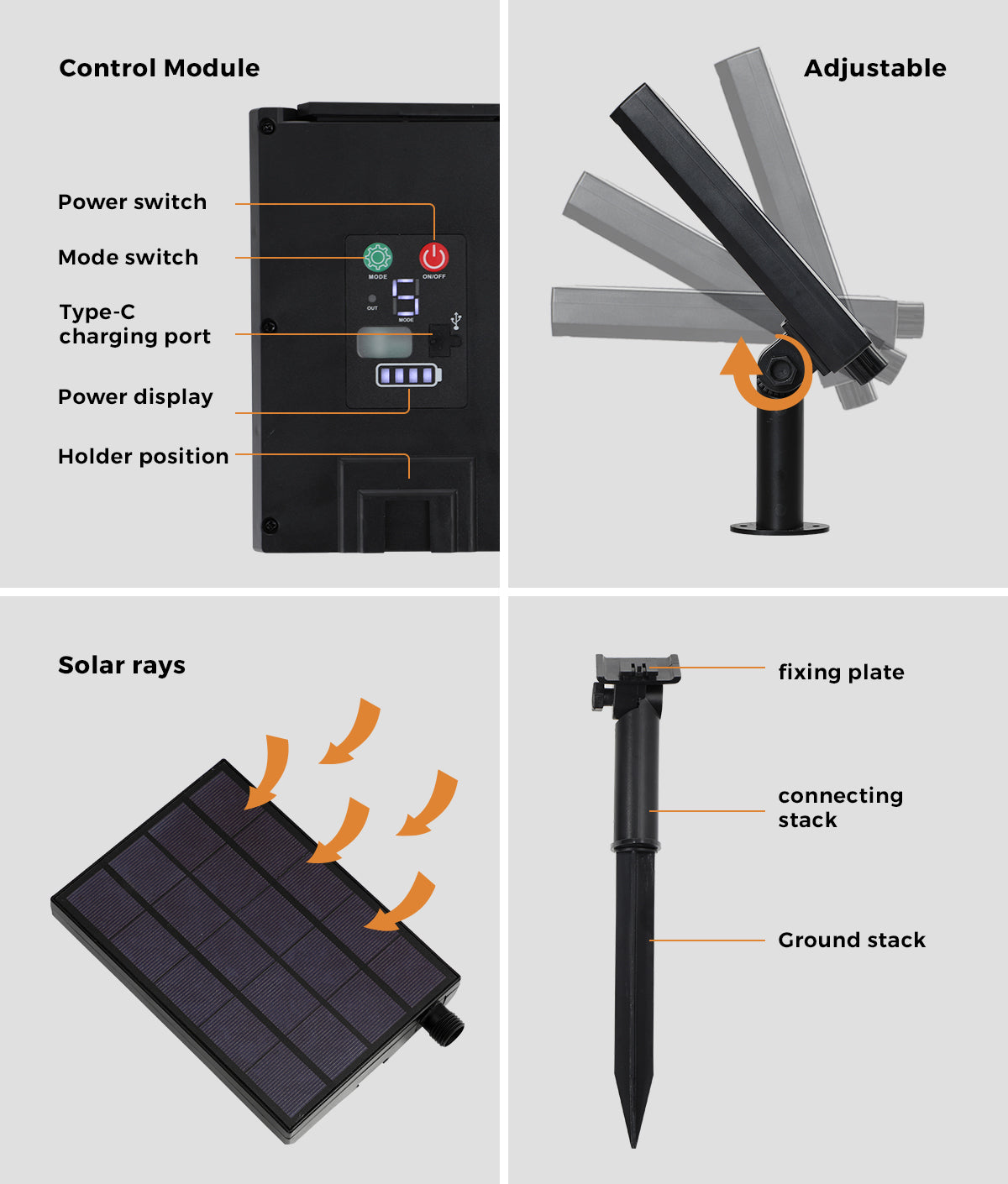 Mazam 20M Solar Festoon String Lights LED Christmas Waterproof Outdoor Party - Sunyee