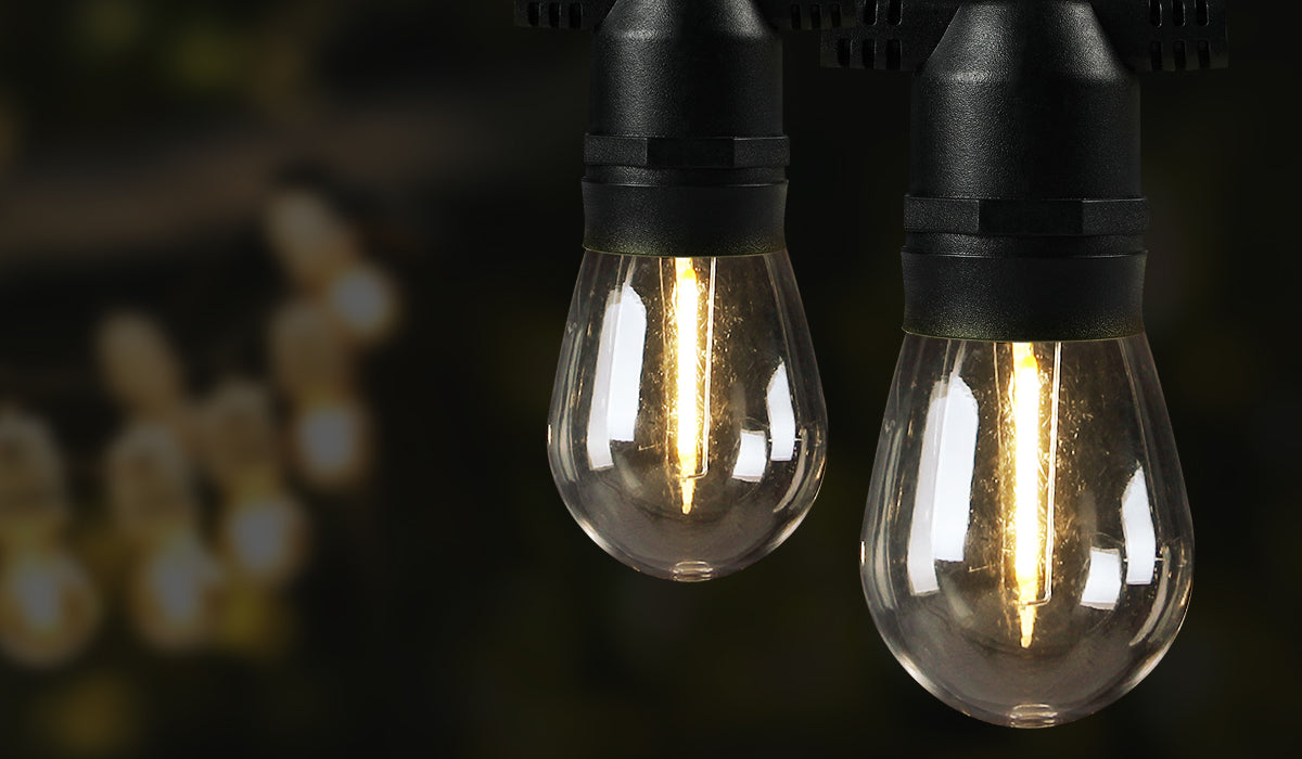 Mazam 20M Solar LED Festoon String Lights Christmas Waterproof Outdoor Garden - Sunyee