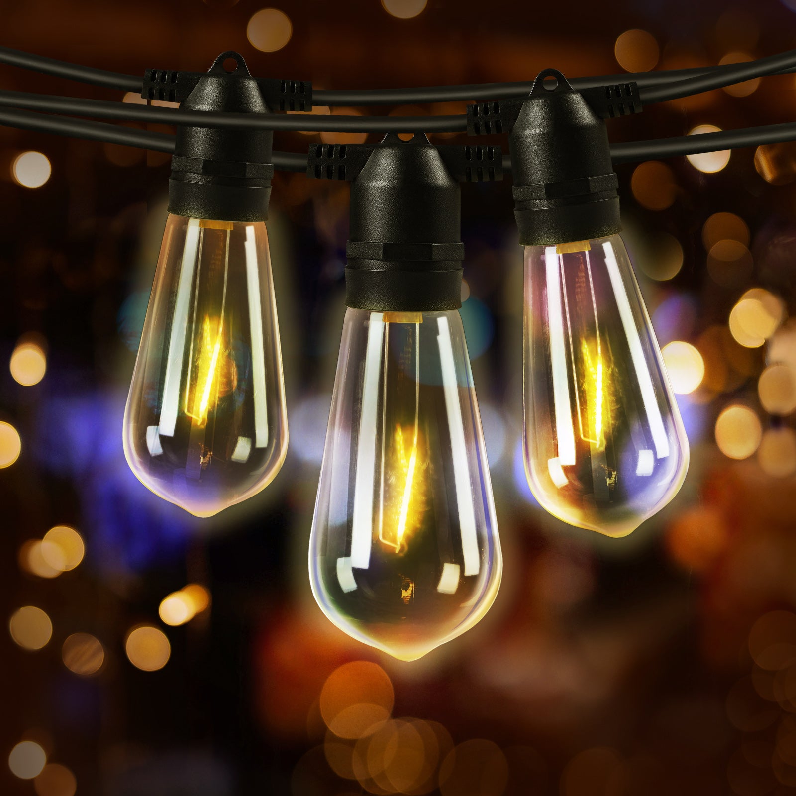 Mazam 50M LED Festoon Lights String Light Waterproof Outdoor Wedding Party - Sunyee