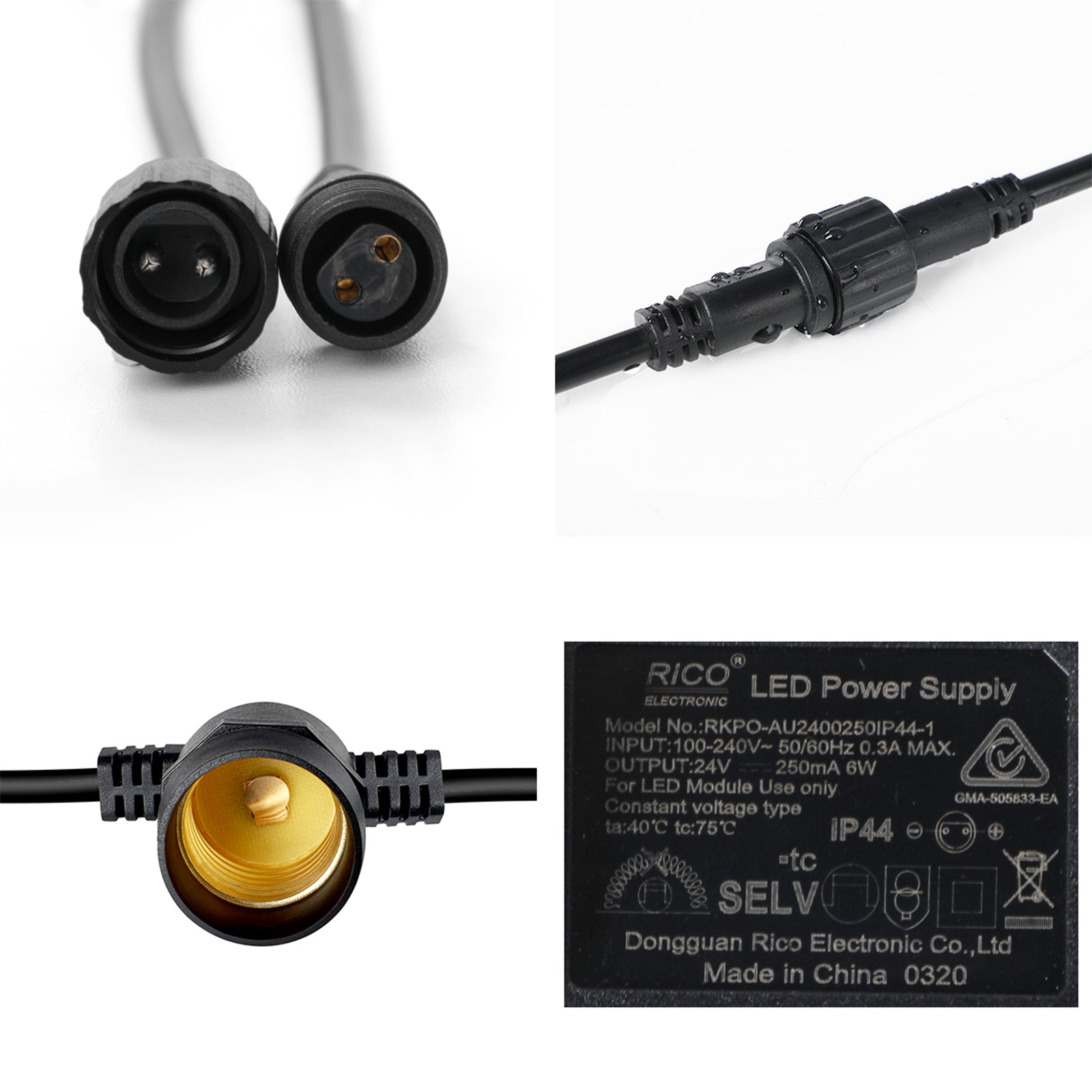 Mazam 14M Festoon String Lights LED Christmas Waterproof Wedding Party Garden - Sunyee