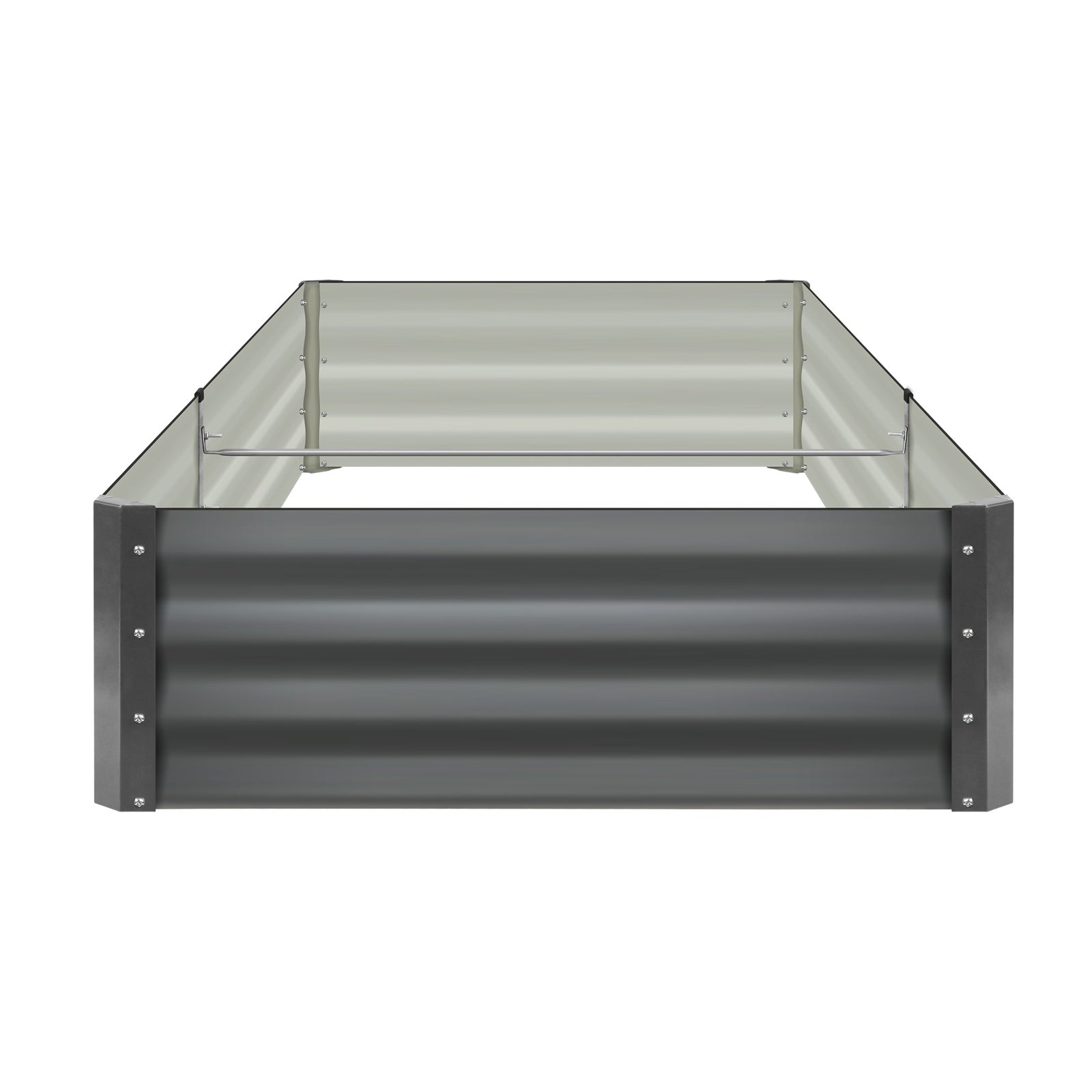 Livsip Garden Bed Garden Fence Raised Planter x 2 Galvanised Steel 210x90x30CM - Sunyee