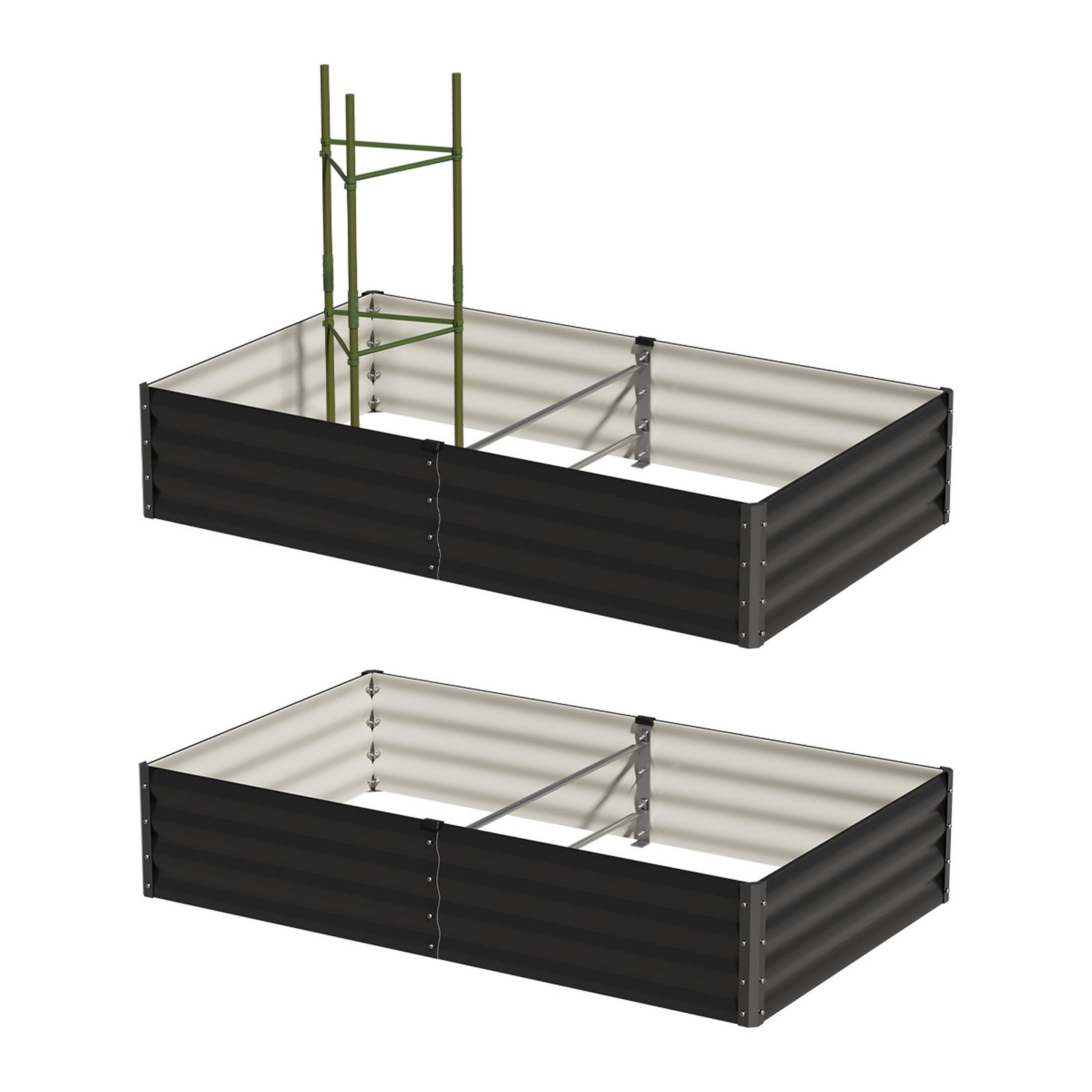 Livsip Garden Bed 290x90x30cm Planter Stand Box Raised Container Galvanise - Sunyee