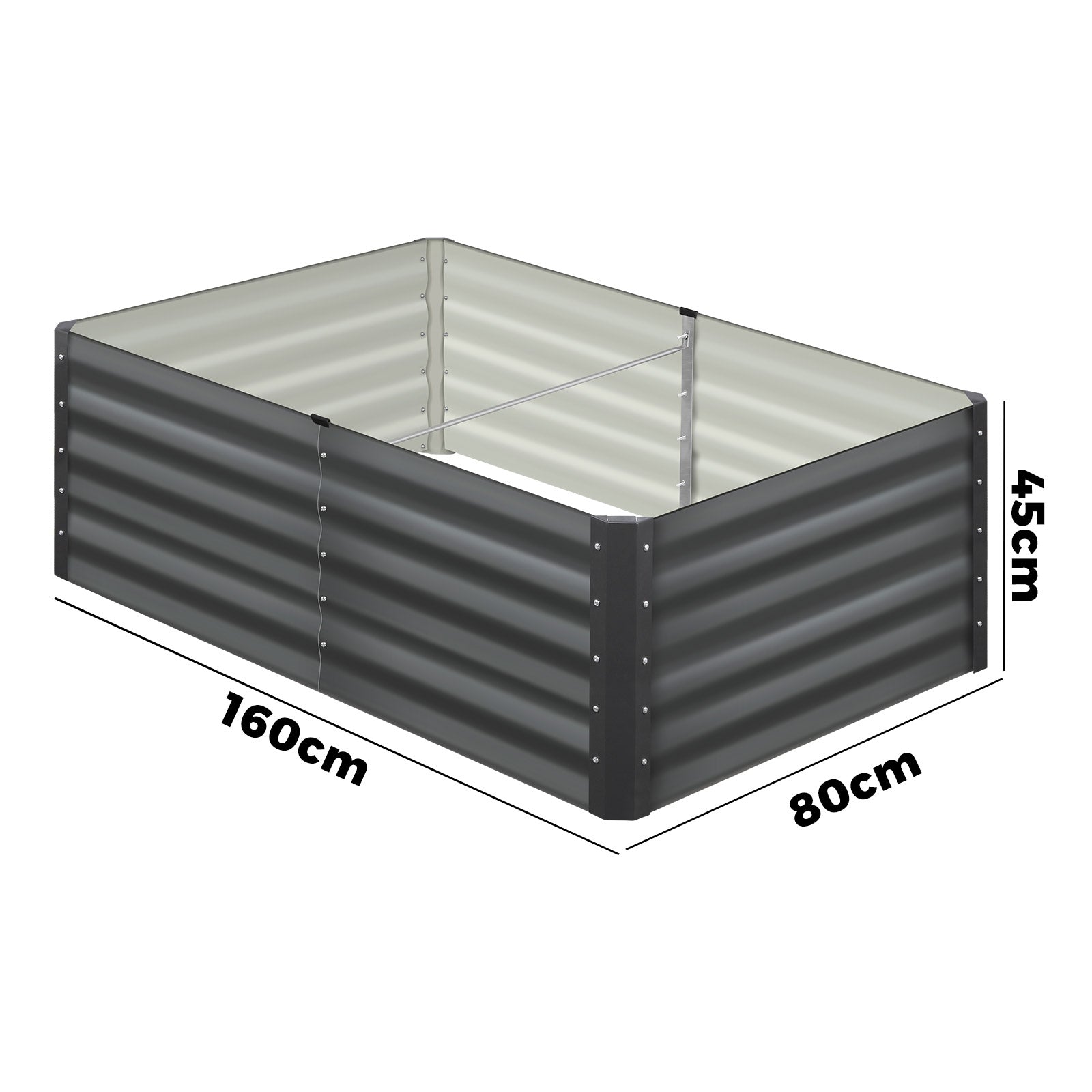 Livsip Garden Bed Kits Raised Instant Planter 320x80x45CM Galvanised Steel - Sunyee