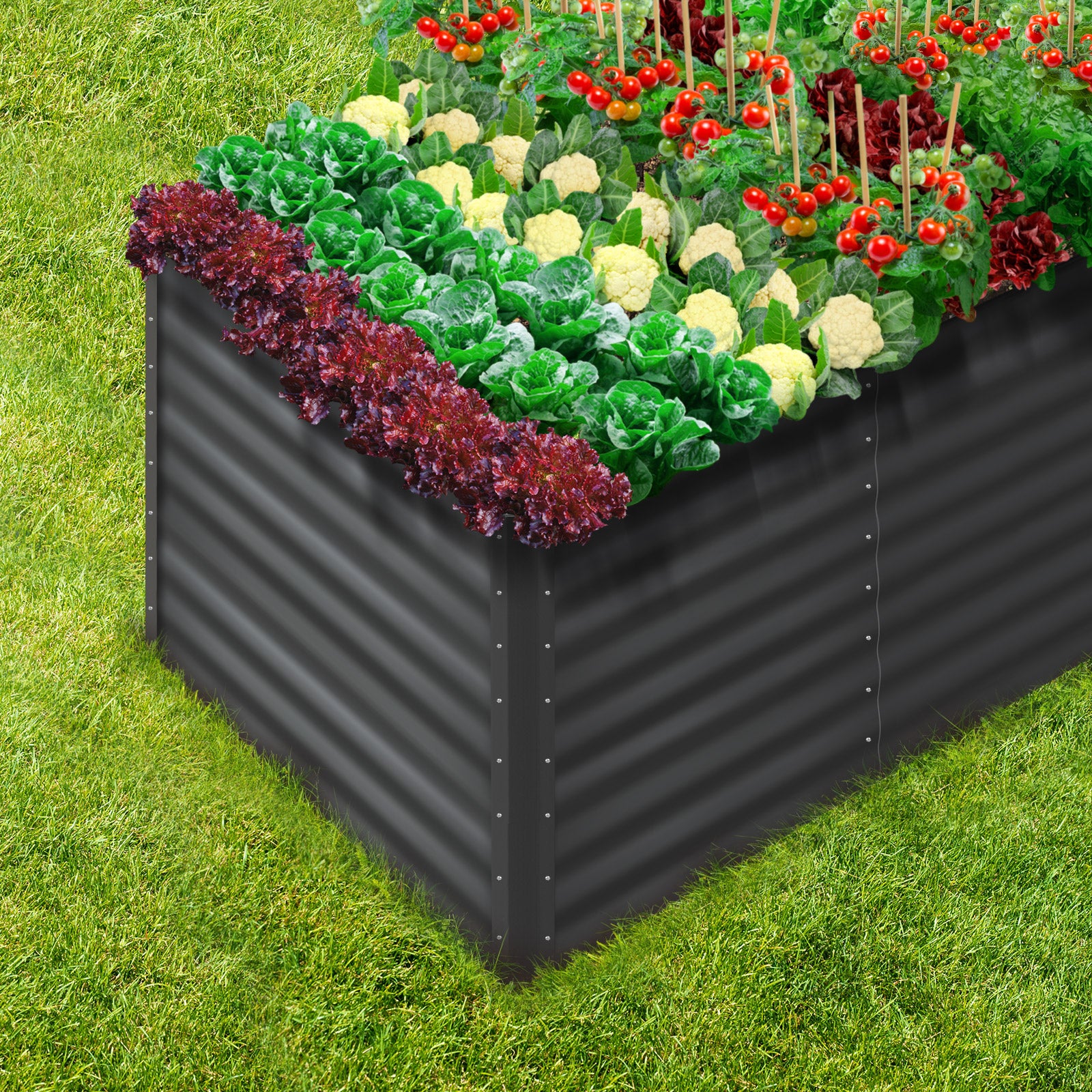 Livsip Garden Bed Kits Raised Vegetable Planter Galvanised Steel 240x80x73CM - Sunyee