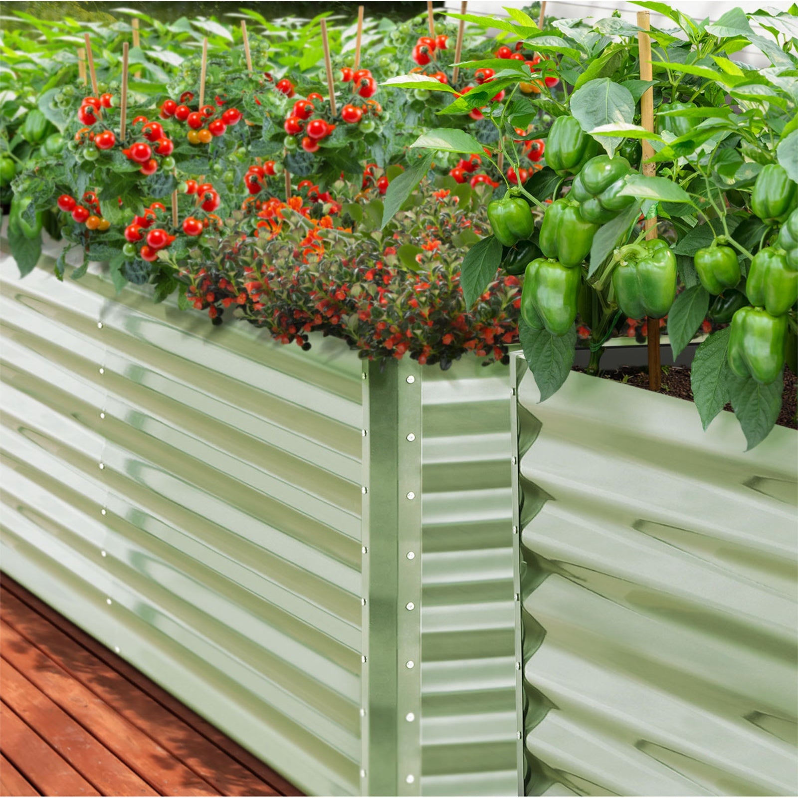 Livsip Garden Bed 320x80x73CM Raised Container Vegetable Planter Box Green - Sunyee