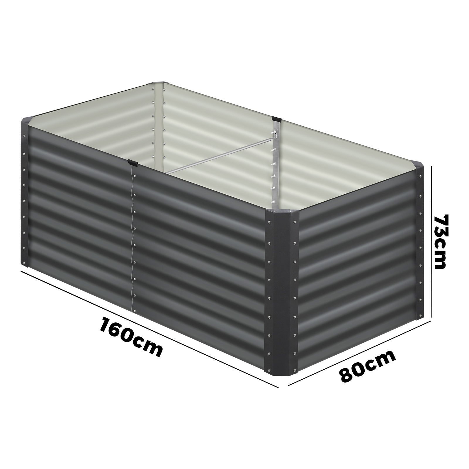 Livsip Raised Garden Bed Kit Instant Planter Galvanised Steel 320x80x73CM - Sunyee