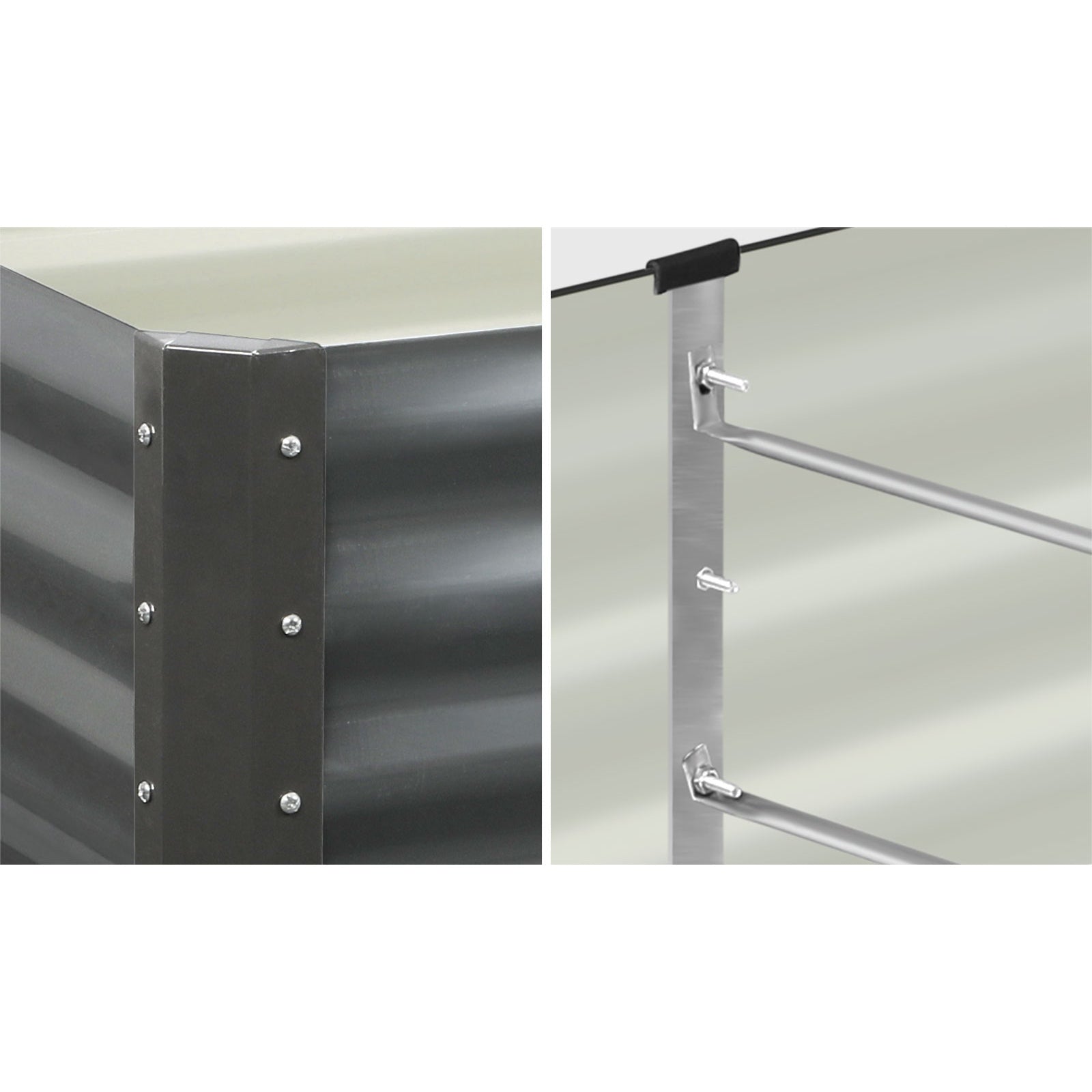 Livsip x2 Raised Garden Bed Kit Instant Planter Galvanised Steel 320x80x73CM - Sunyee