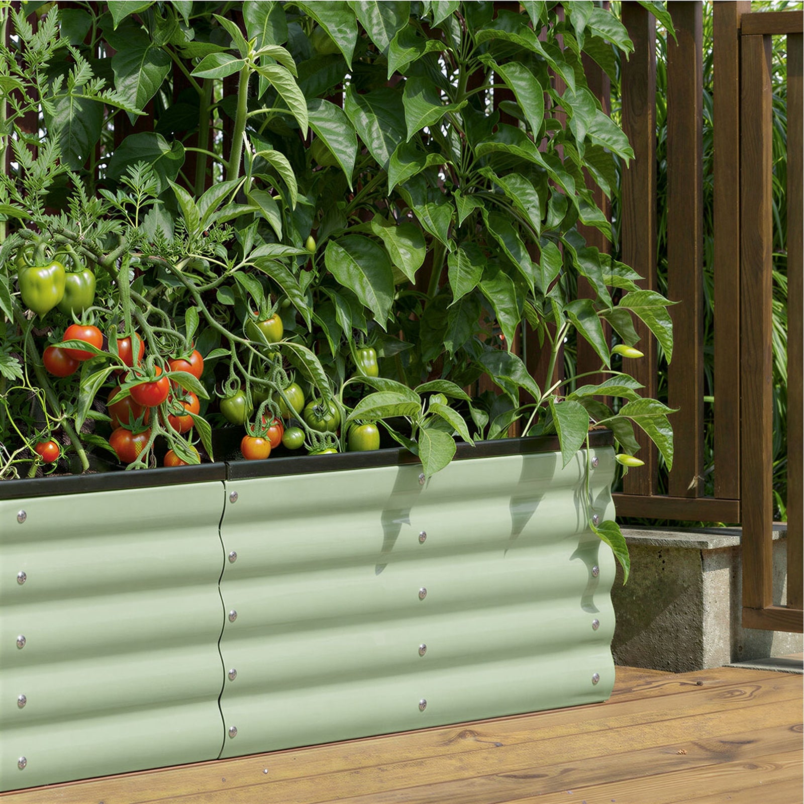 Livsip 9 In 1 Garden Bed Modular Container Planter Galvanised Steel 40CM Height - Sunyee