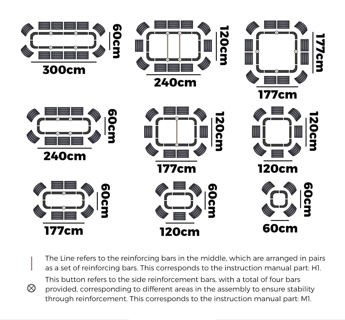 Livsip 9-IN-1 Raised Garden Bed Modular Kit Planter Oval Galvanised Steel 40CM H - Sunyee