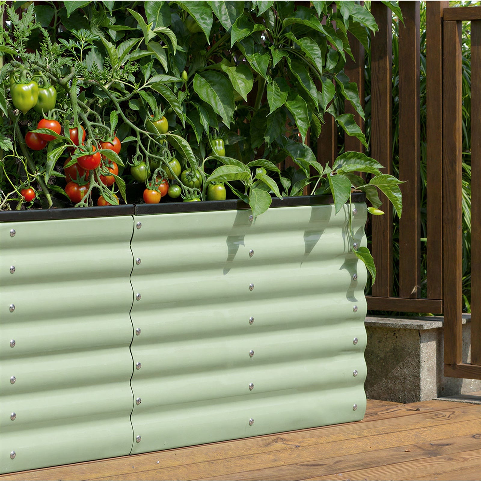 Livsip 9 In 1 Garden Bed Modular Container Planter Galvanised Steel 56CM Height - Sunyee