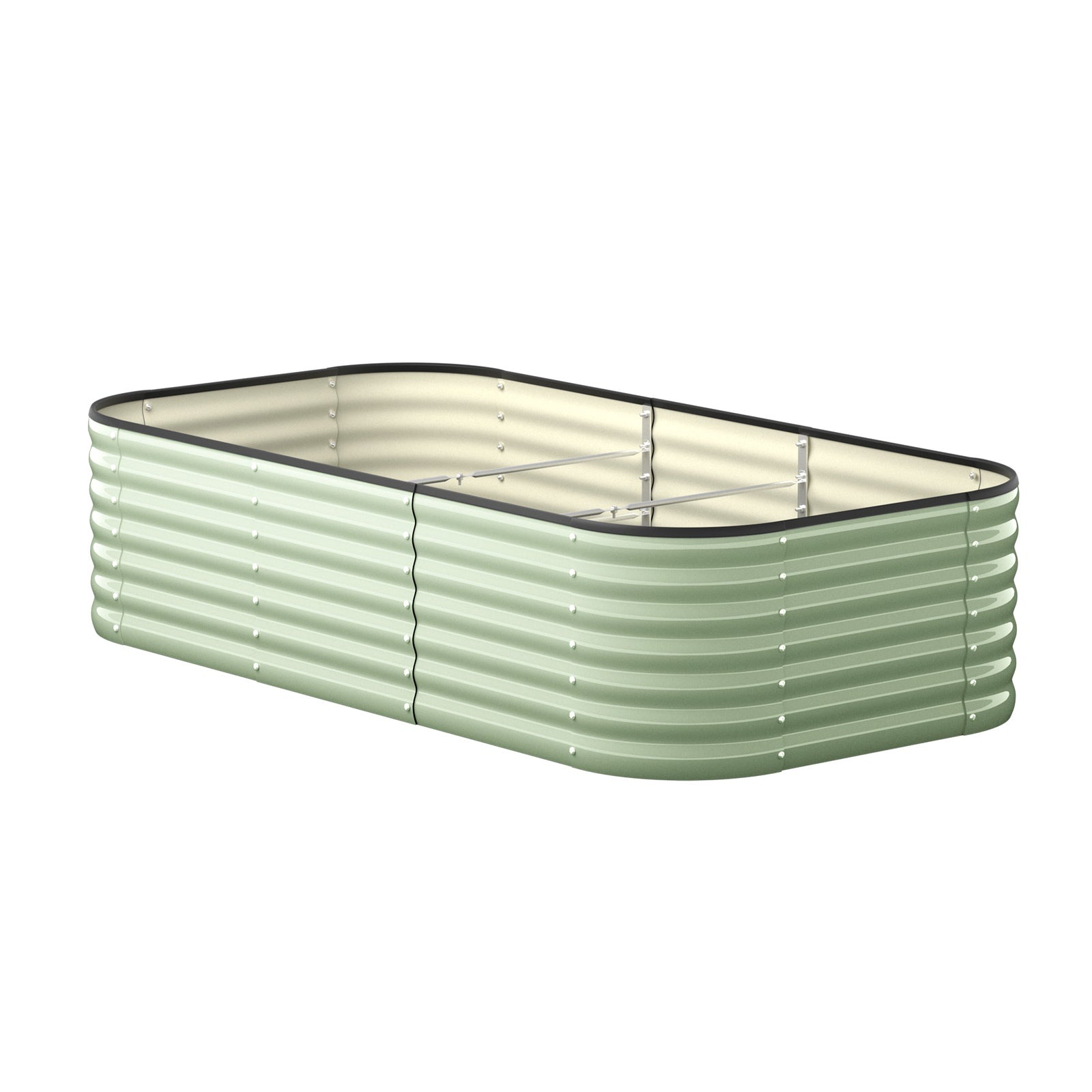 Livsip 9 In 1 Garden Bed Modular Container Planter Galvanised Steel 56CM Height - Sunyee