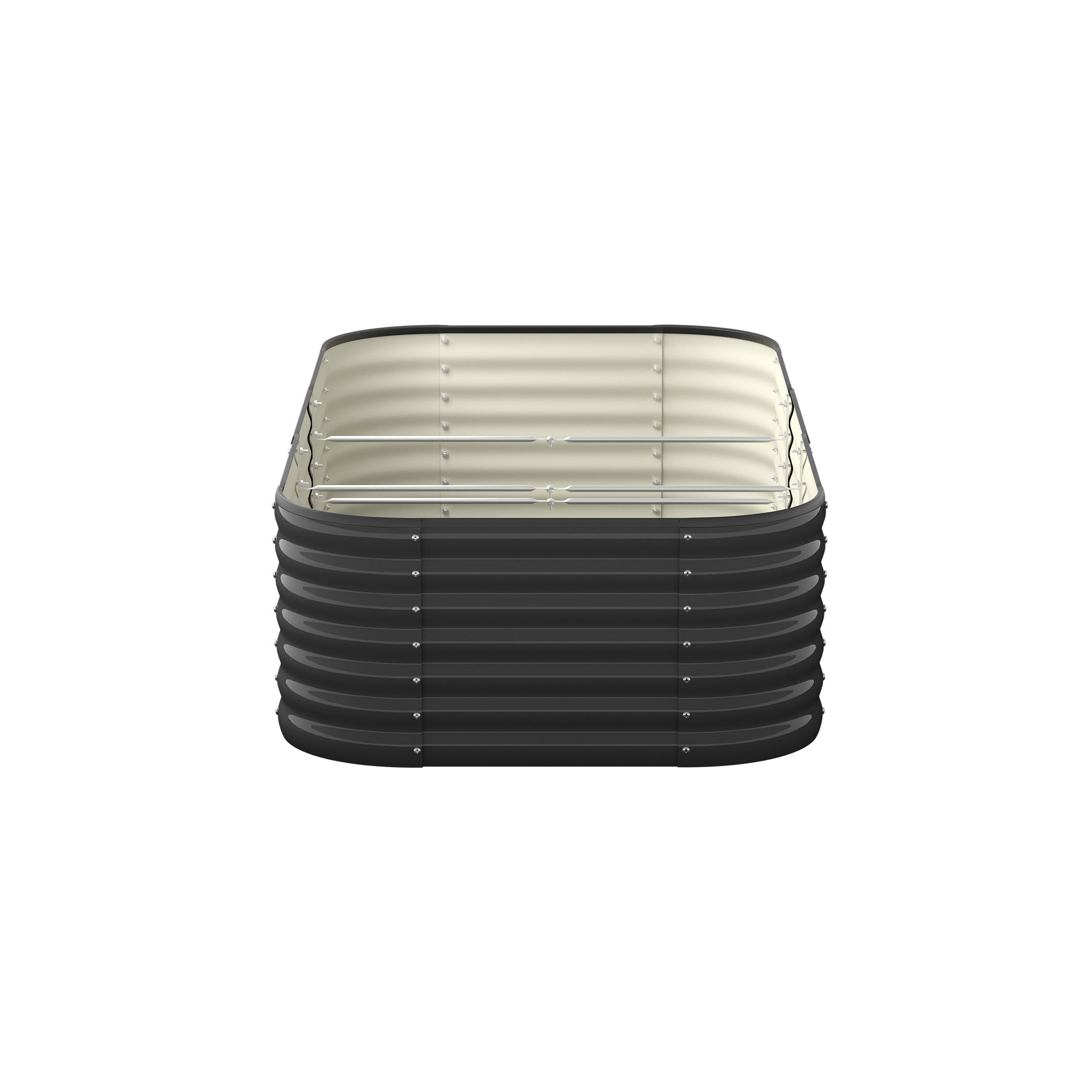 Livsip 9-IN-1 Raised Garden Bed Modular Kit Planter Oval Galvanised Steel 56CM H - Sunyee