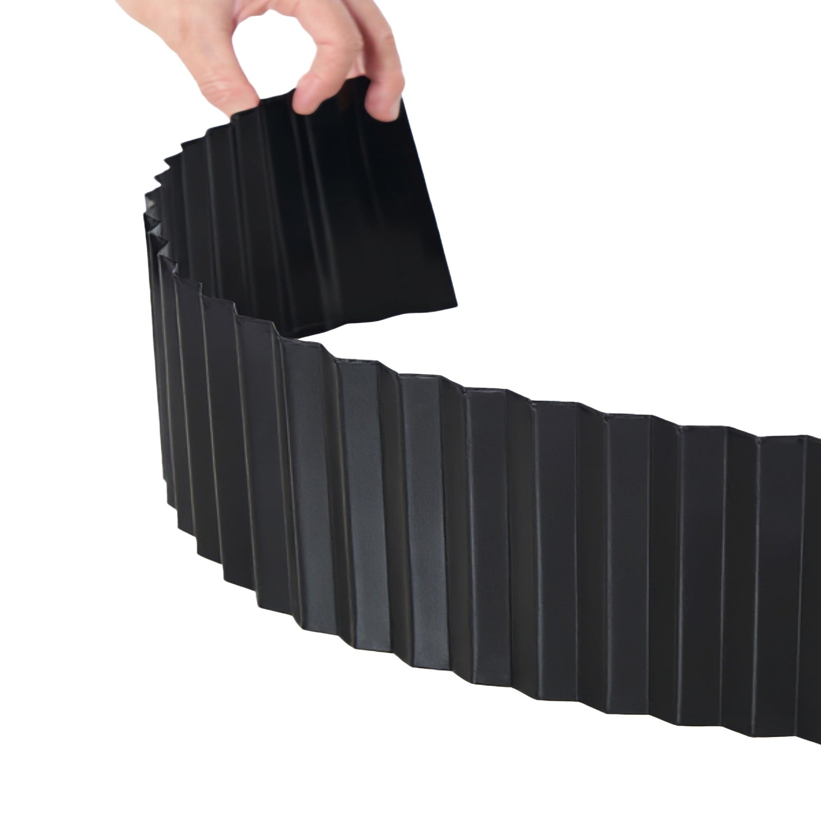 Livsip Garden Edging 20mx15cm Landscape Lawn Edge Border DIY Fence Steel Black - Sunyee