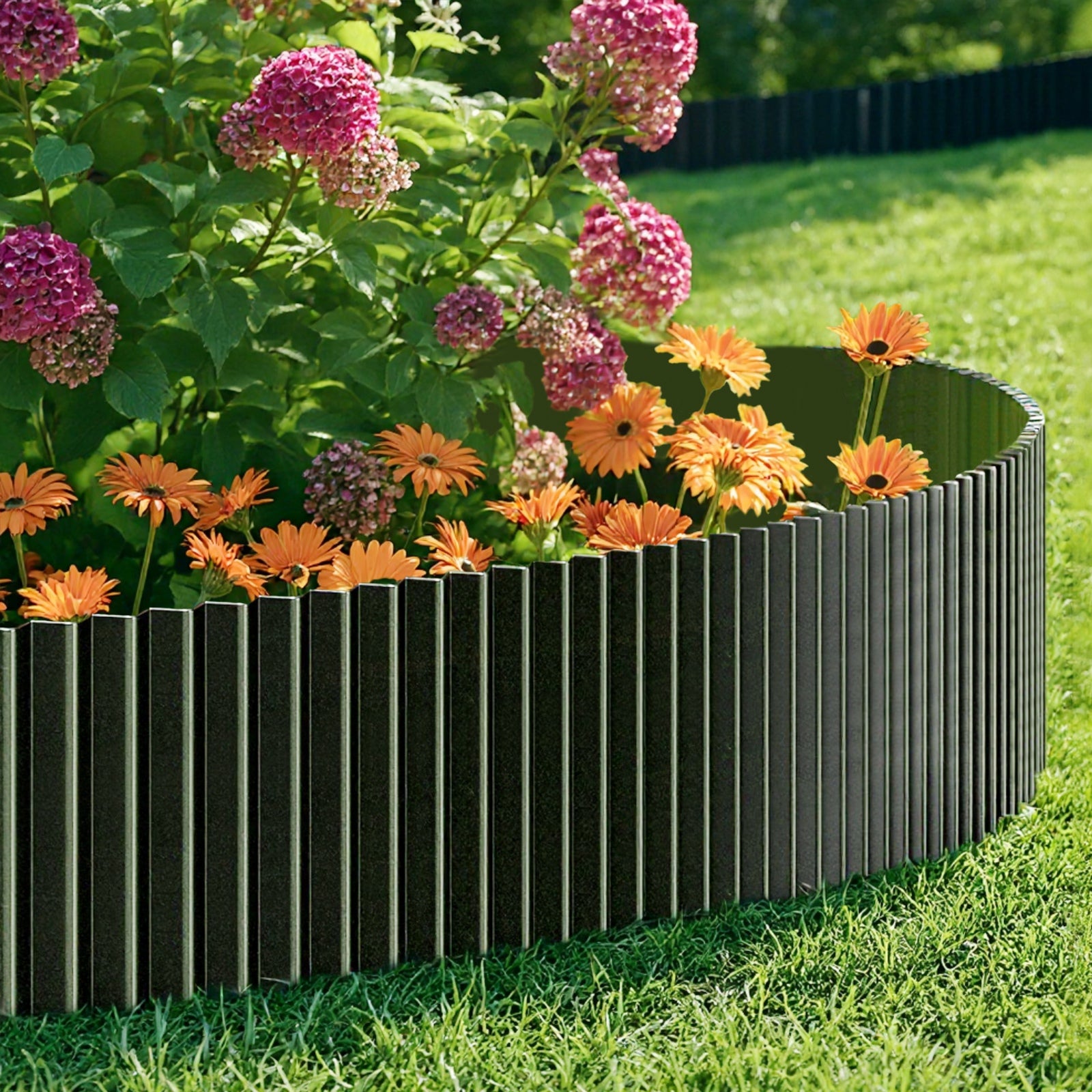 Livsip Garden Edging 20mx30cm Landscape Lawn Edge Border DIY Fence Steel Black - Sunyee