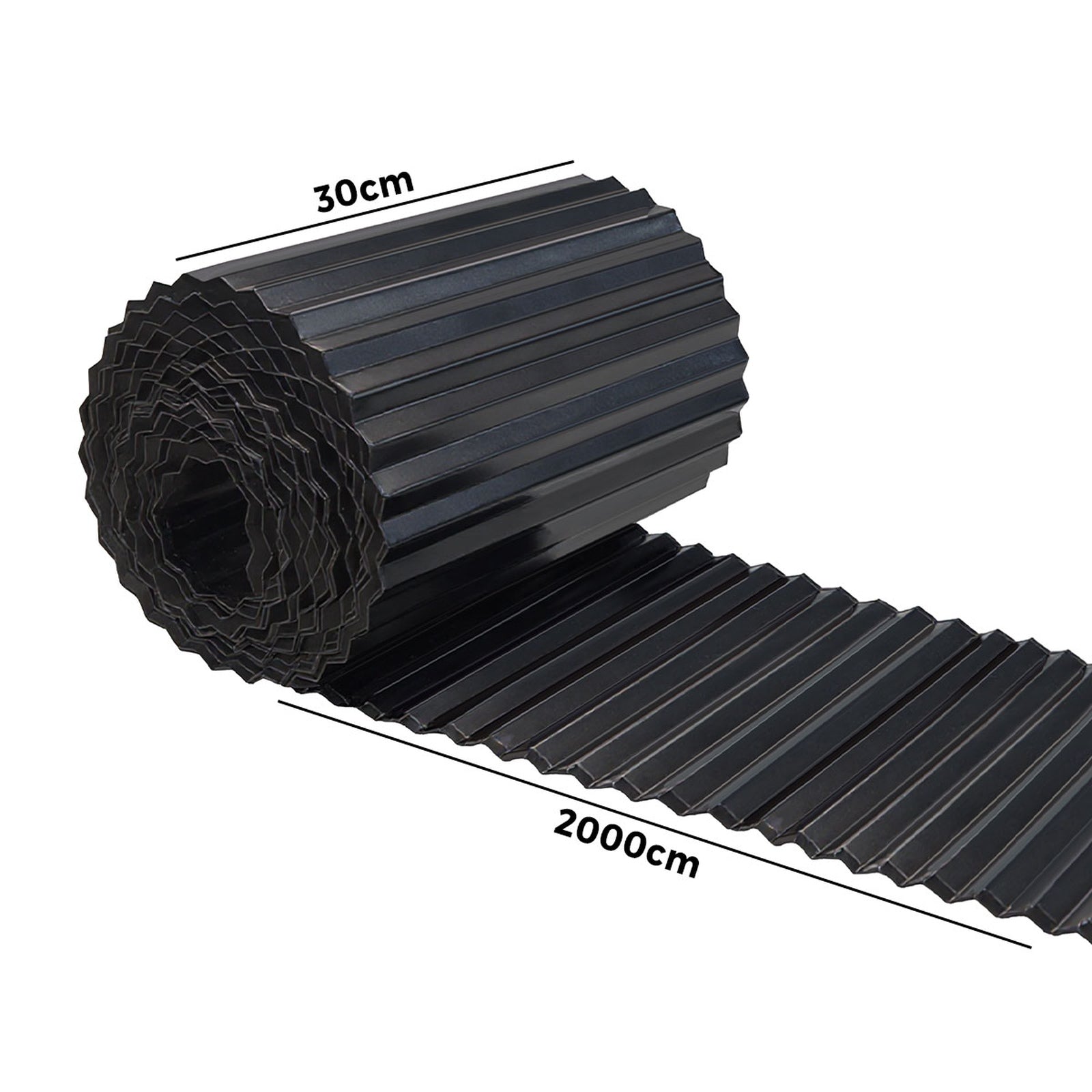 Livsip Garden Edging 20mx30cm Landscape Lawn Edge Border DIY Fence Steel Black - Sunyee