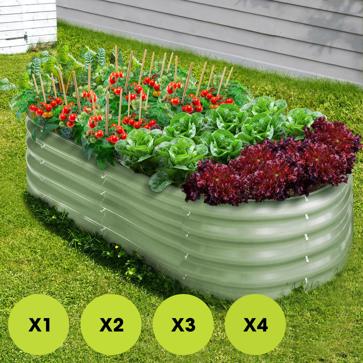 Livsip Garden Bed 160x80x42cm Planter Box Raised Container Green - Sunyee