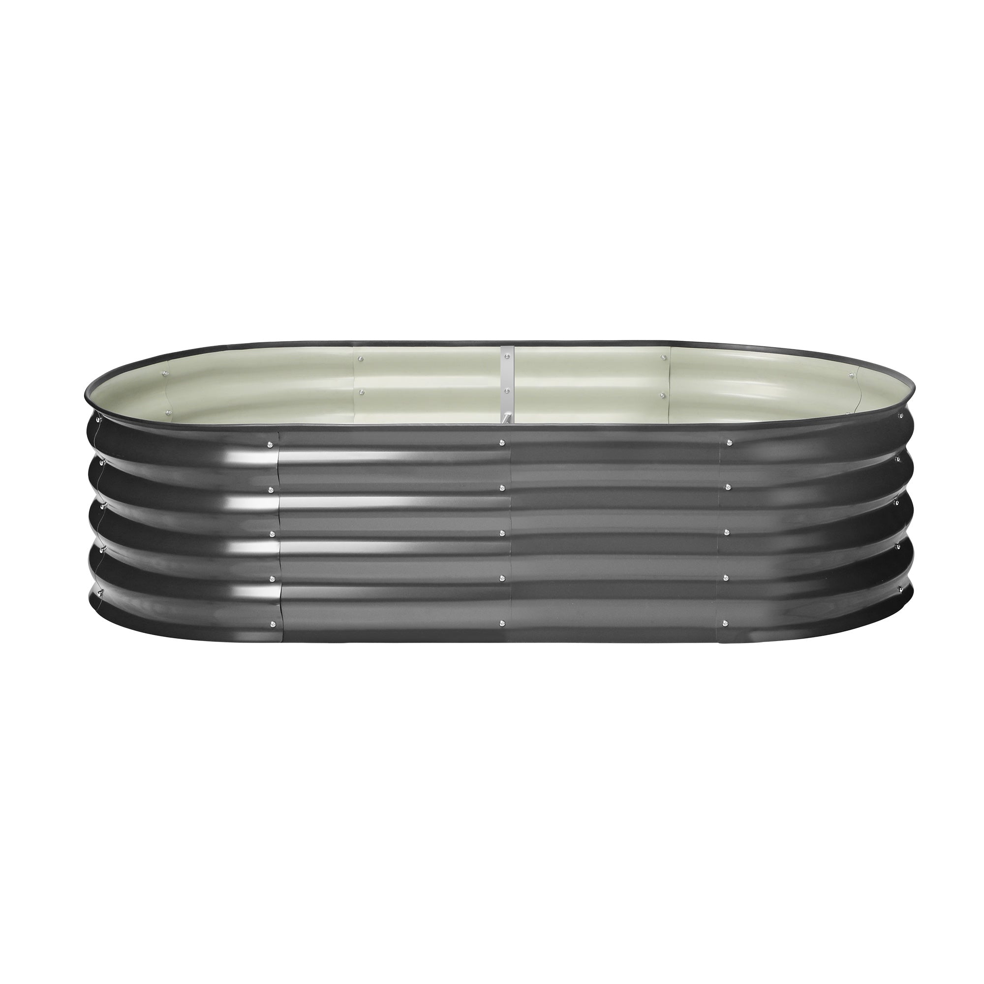 Livsip Garden Bed Oval 3 Sizes Raised Planter Box Container Galvanised Steel - Sunyee